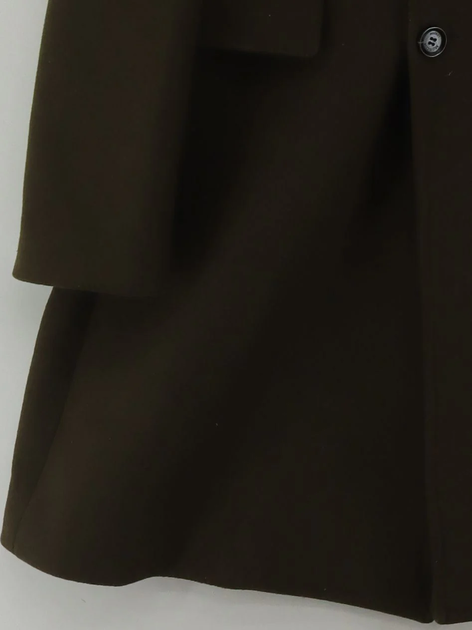 Moncrief Men's Coat Chest: 44 in Green Wool with Polyester Overcoat - Image 4