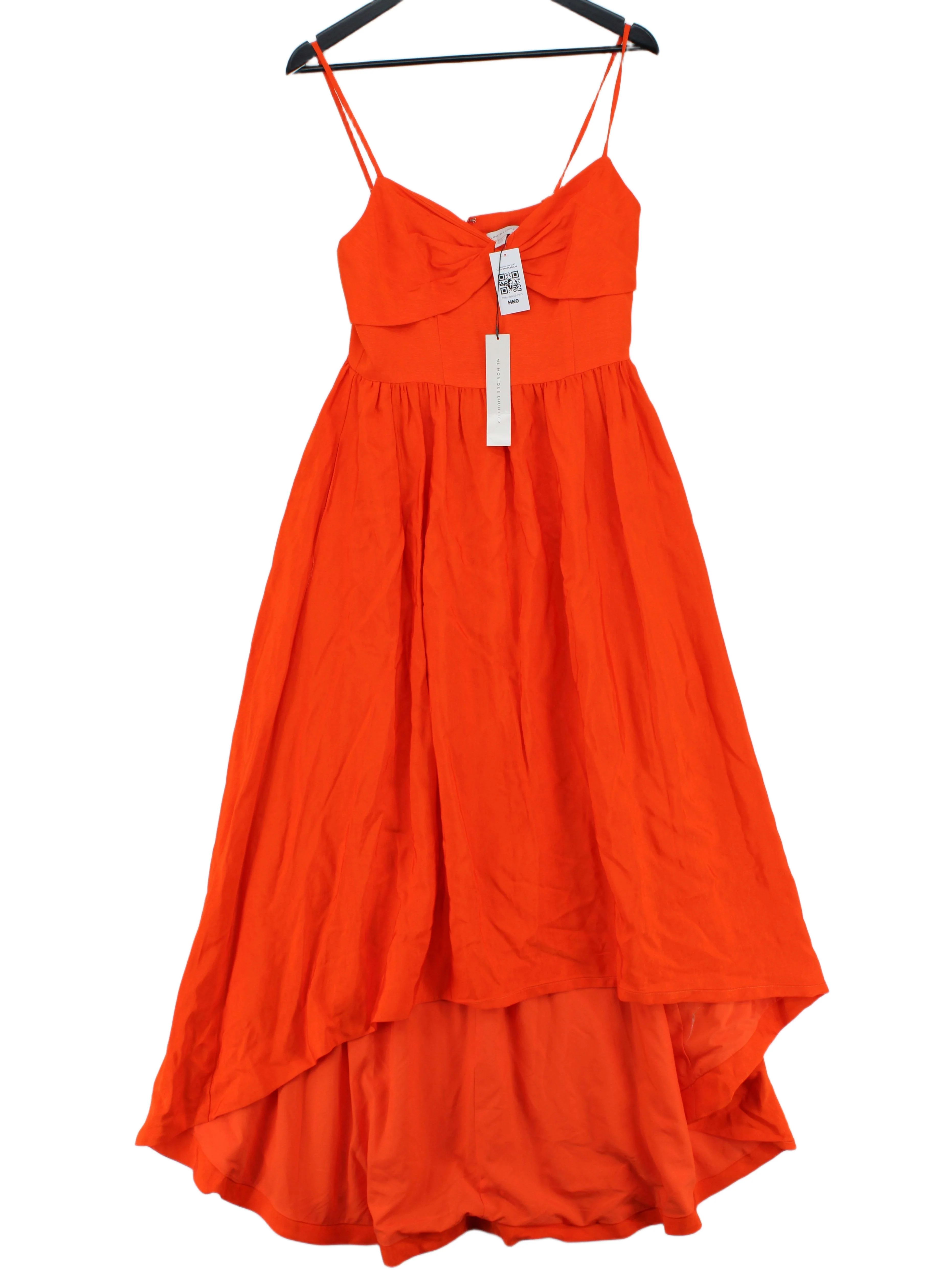 Monique Lhuillier Maxi Dress UK6 in Orange