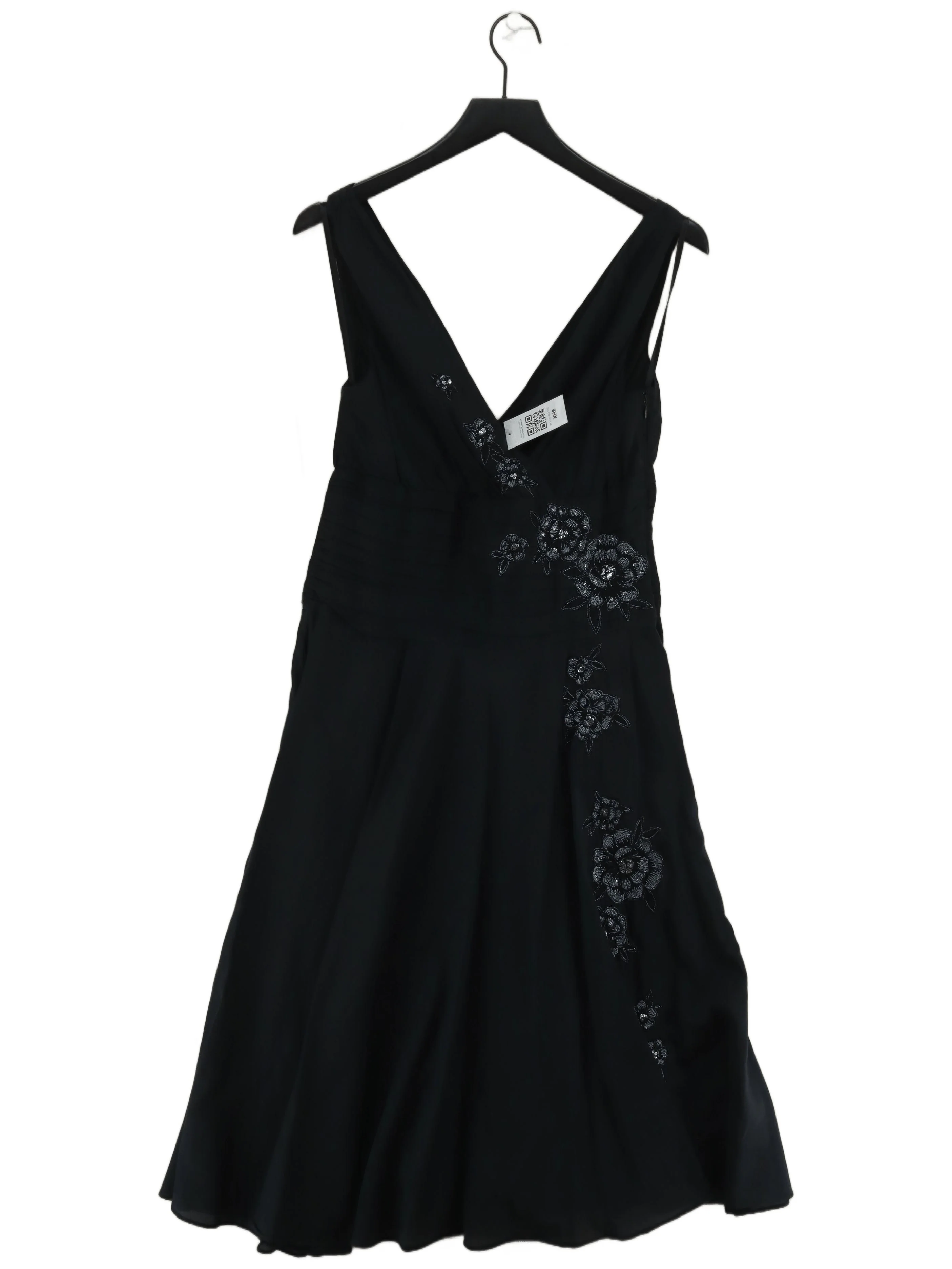 Monsoon A-Line Midi Dress UK12 in Black