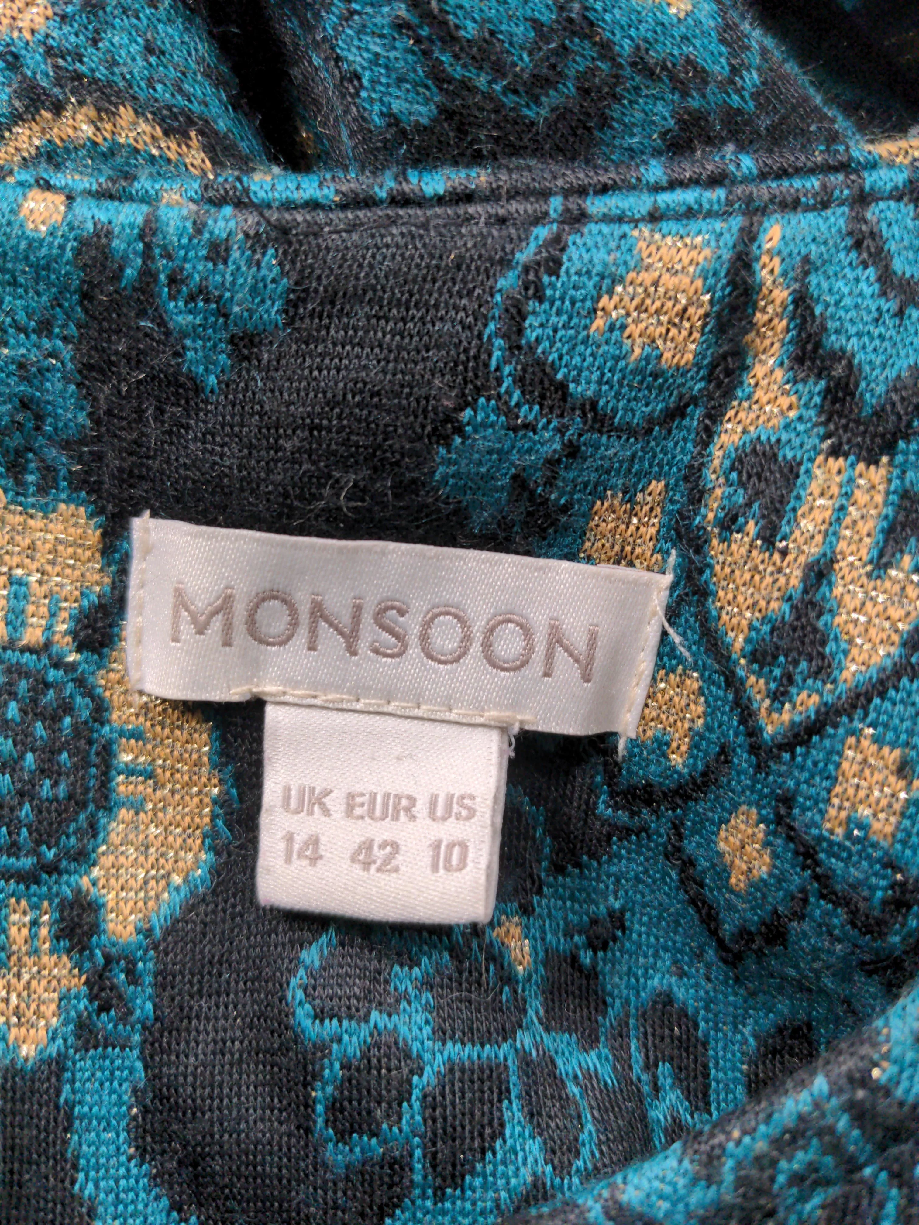 Monsoon A-Line Midi Dress UK14 in Multi - Image 5