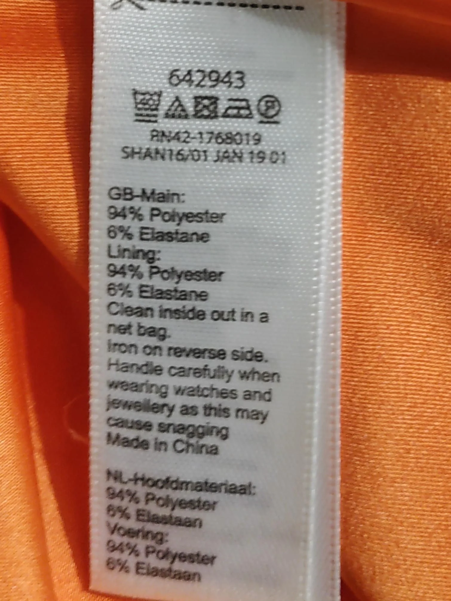 Monsoon A-Line Midi Dress UK14 in Orange - Image 6
