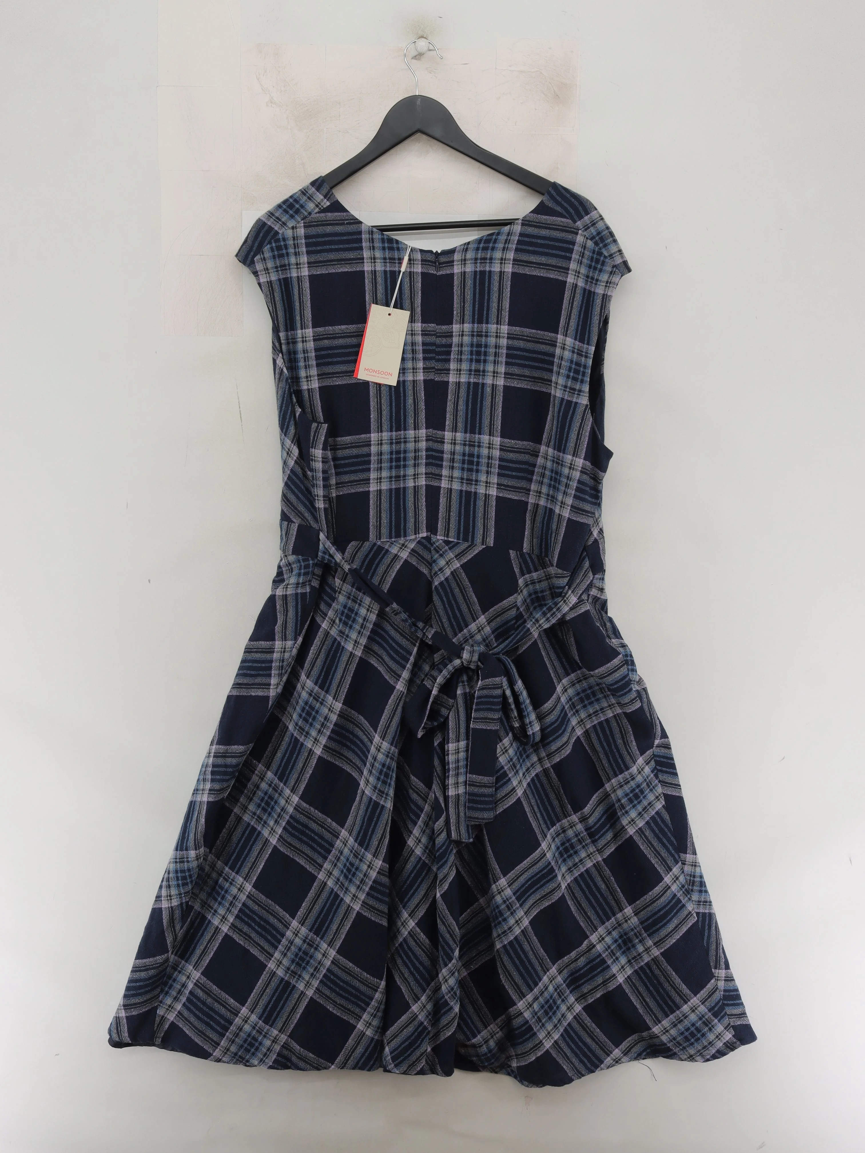 Monsoon A-Line Midi Dress UK22 in Blue - Image 2