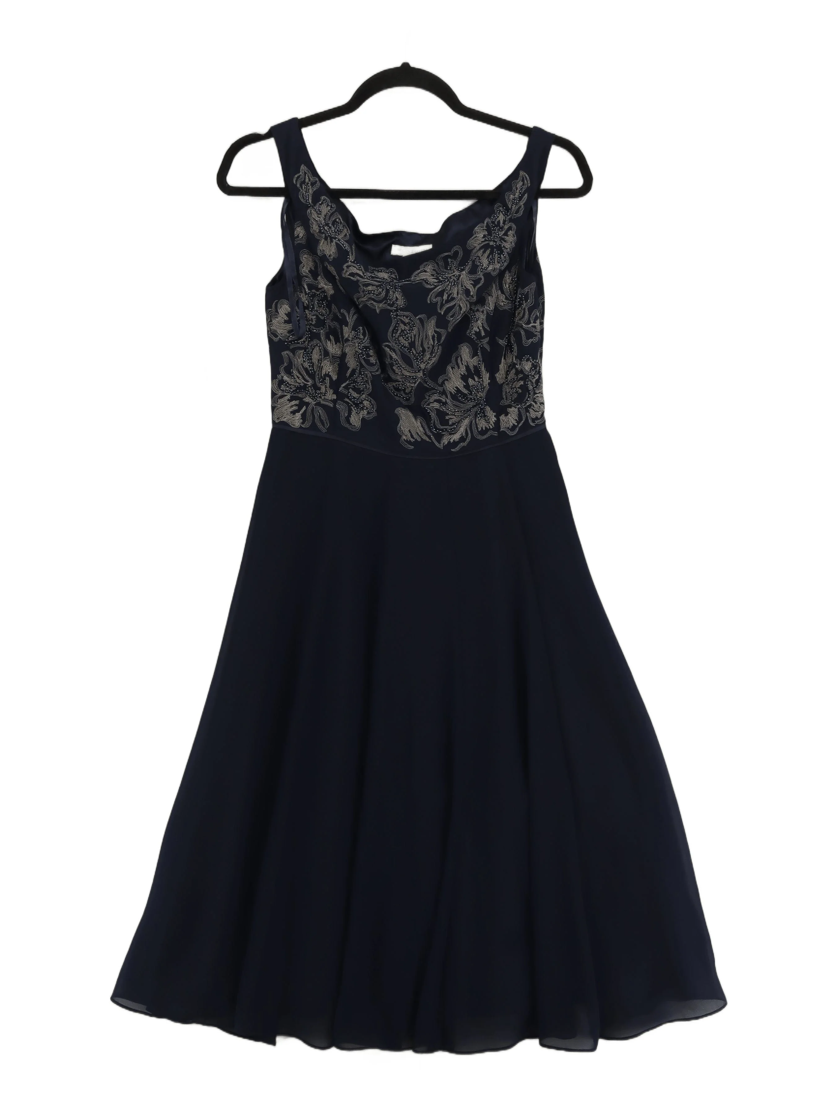 Monsoon A-Line Midi Dress UK8 in Blue