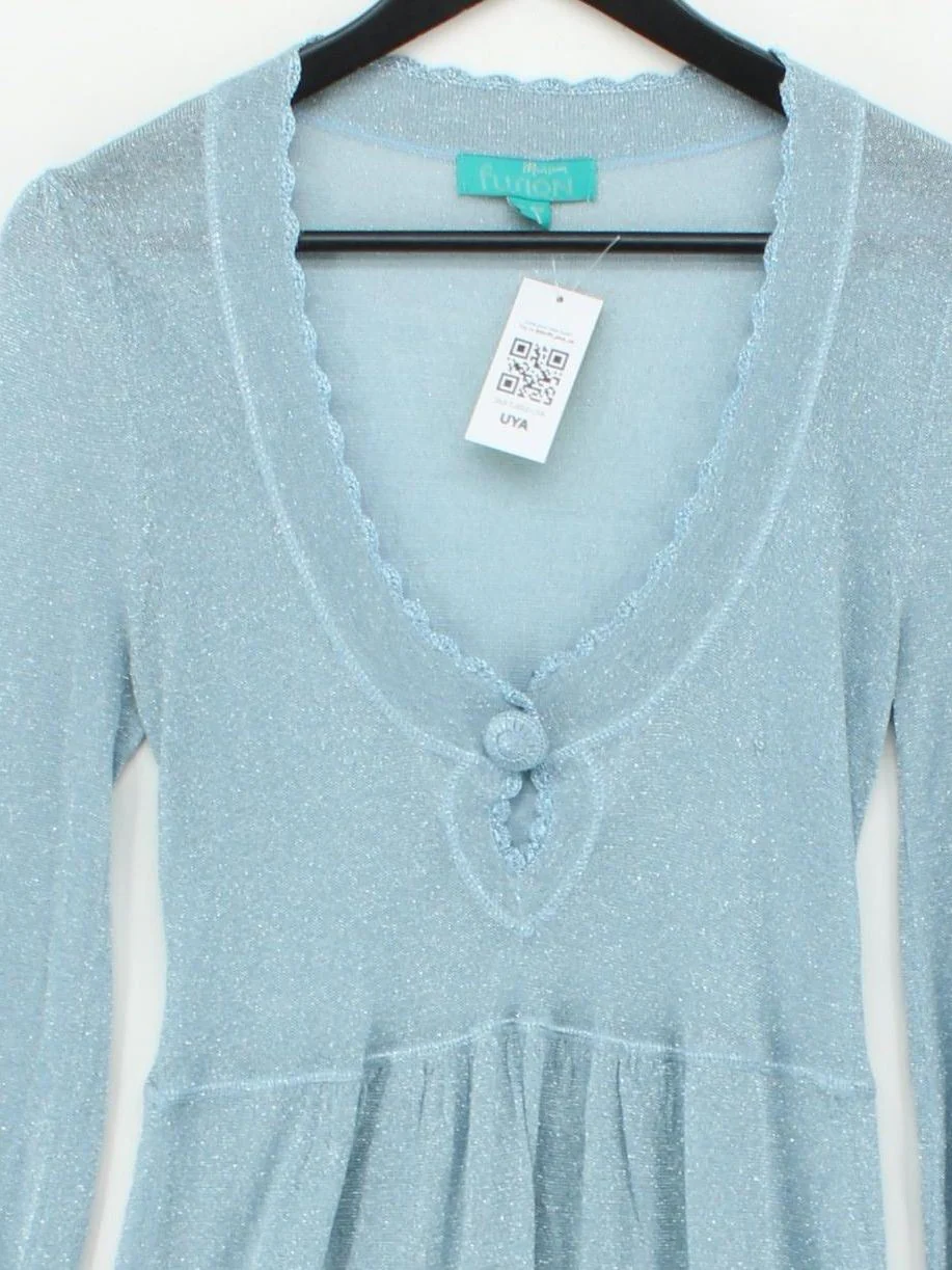 Monsoon A-Line Mini Dress UK12 in Blue - Image 3