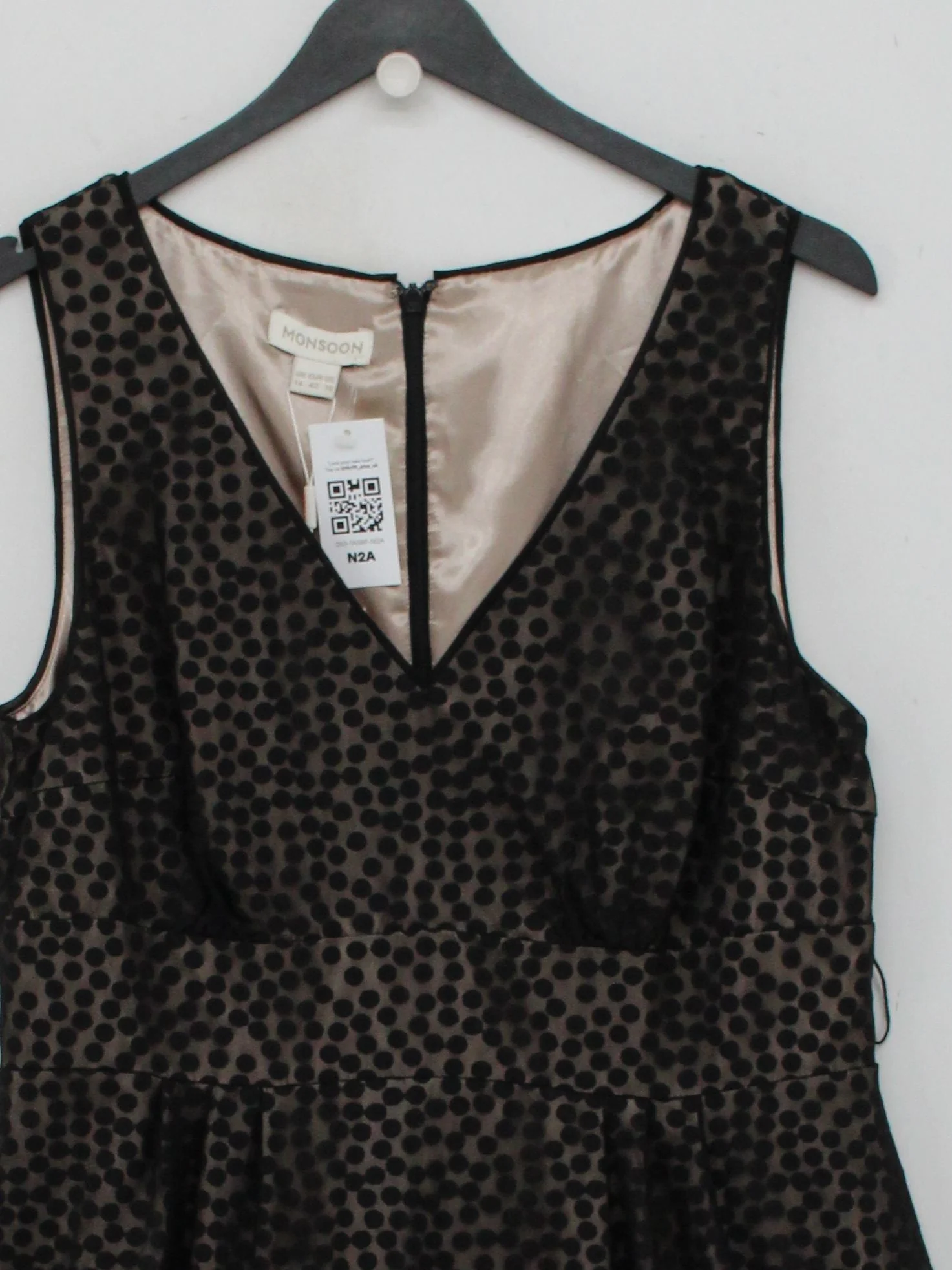 Monsoon A-Line Mini Dress UK14 in Black - Image 3