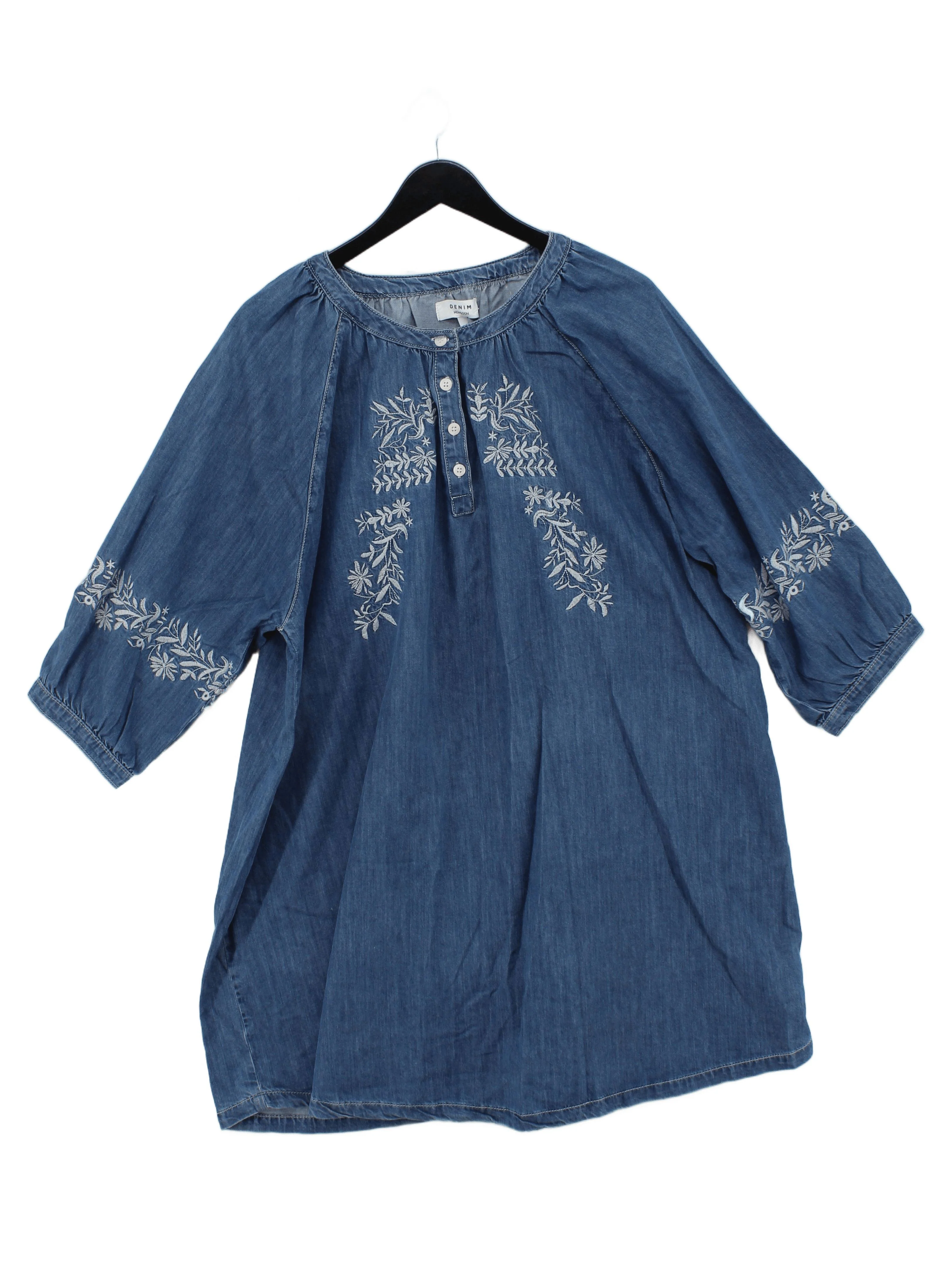 Monsoon A-Line Mini Dress UK22 in Blue