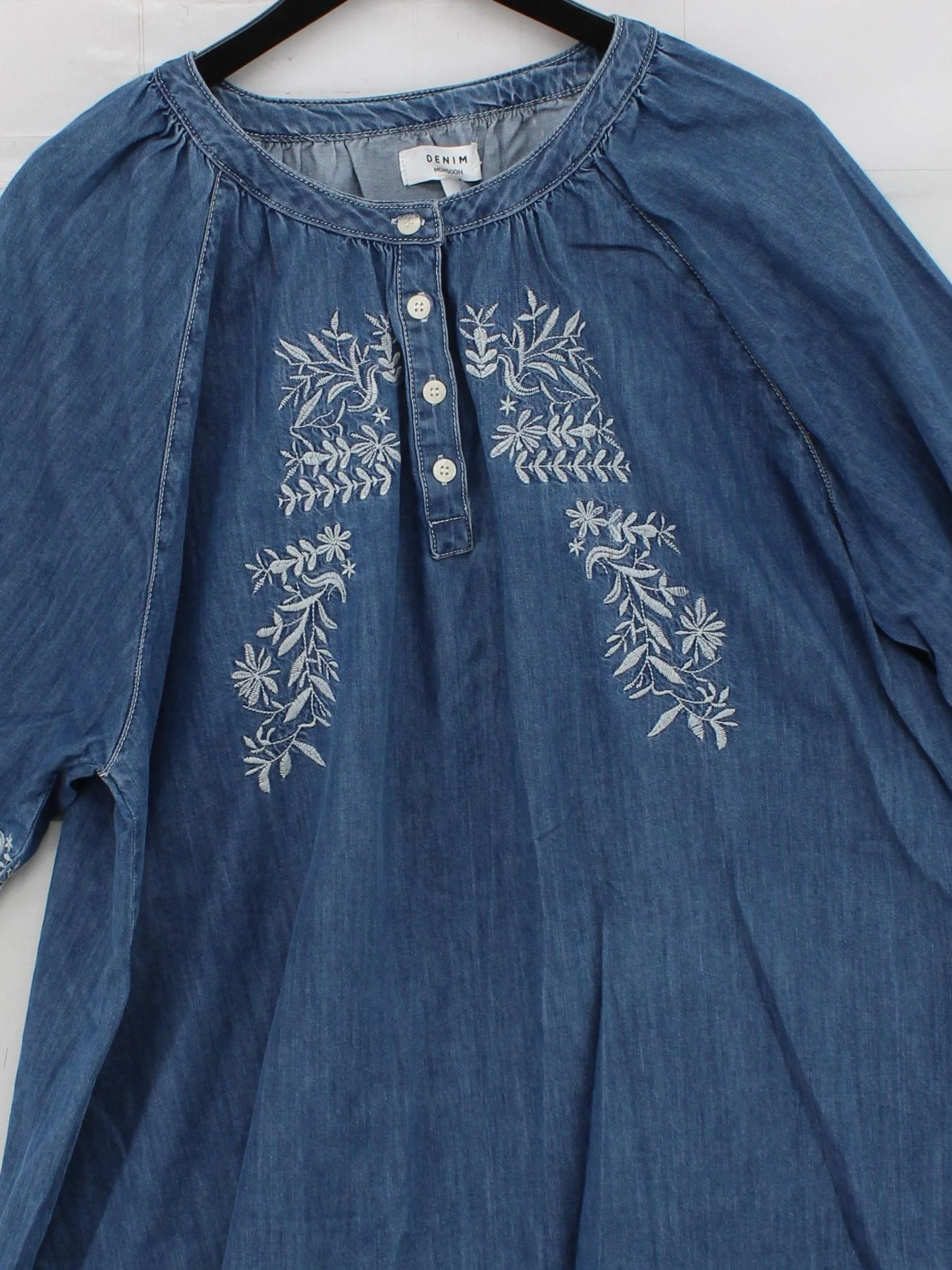 Monsoon A-Line Mini Dress UK22 in Blue - Image 3