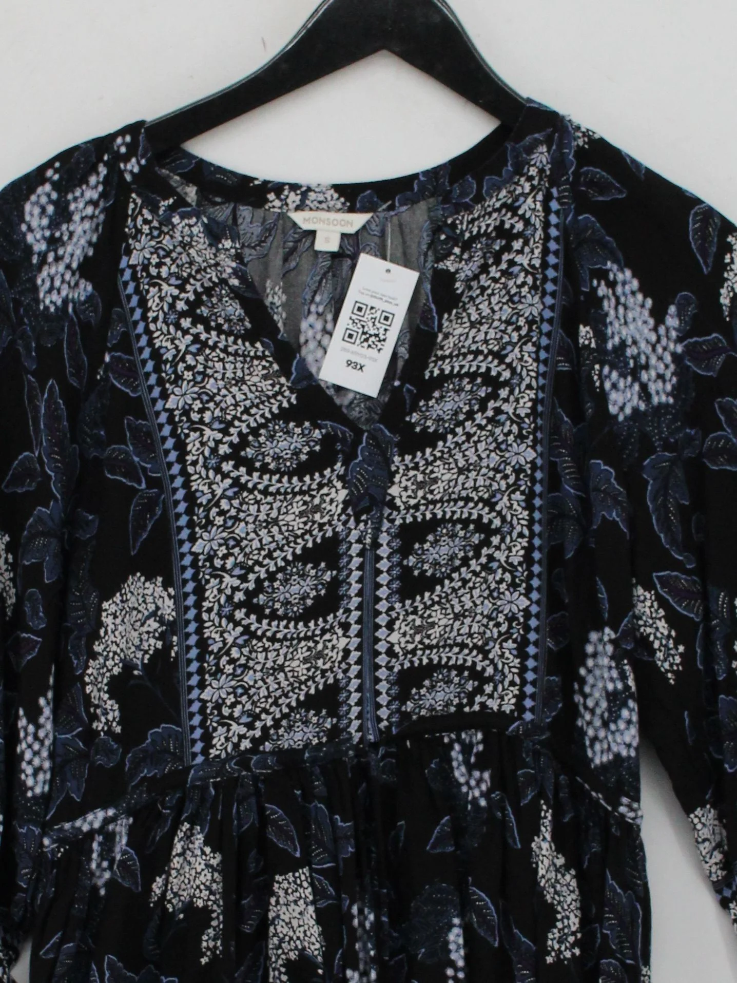 Monsoon A-Line Mini Dress UK8 in Black - Image 3