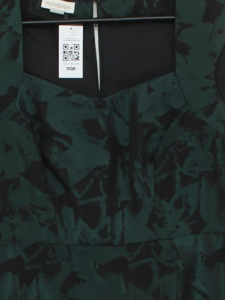 Monsoon Bodycon Midi Dress UK12 in Green - Image 3