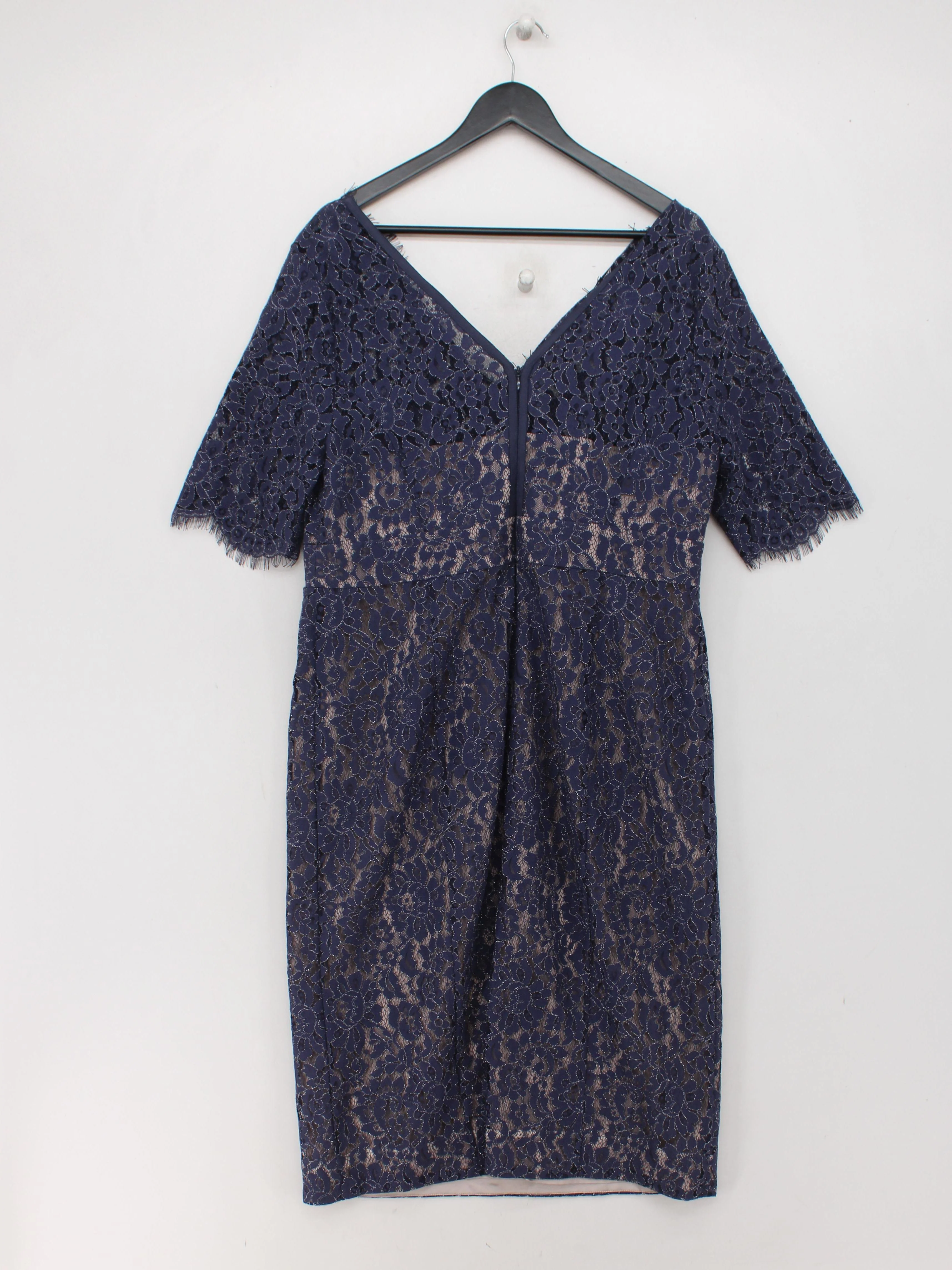 Monsoon Bodycon Midi Dress UK18 in Blue - Image 2