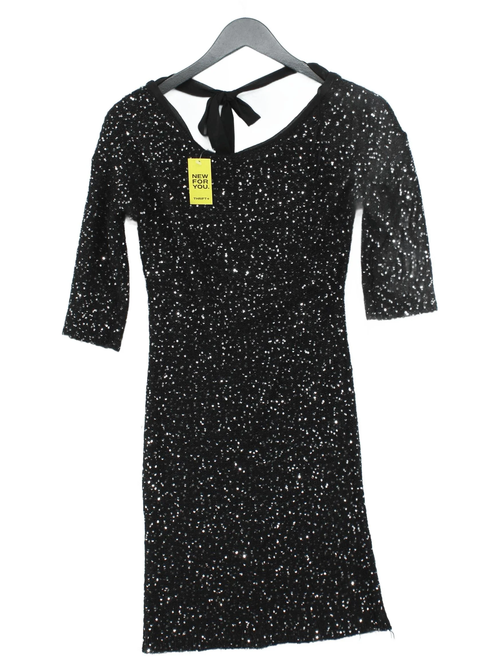 Monsoon Bodycon Mini Dress S in Black