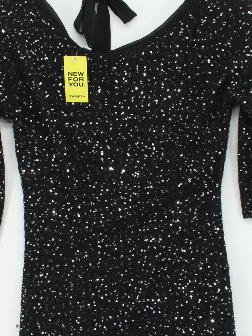 Monsoon Bodycon Mini Dress S in Black - Image 3