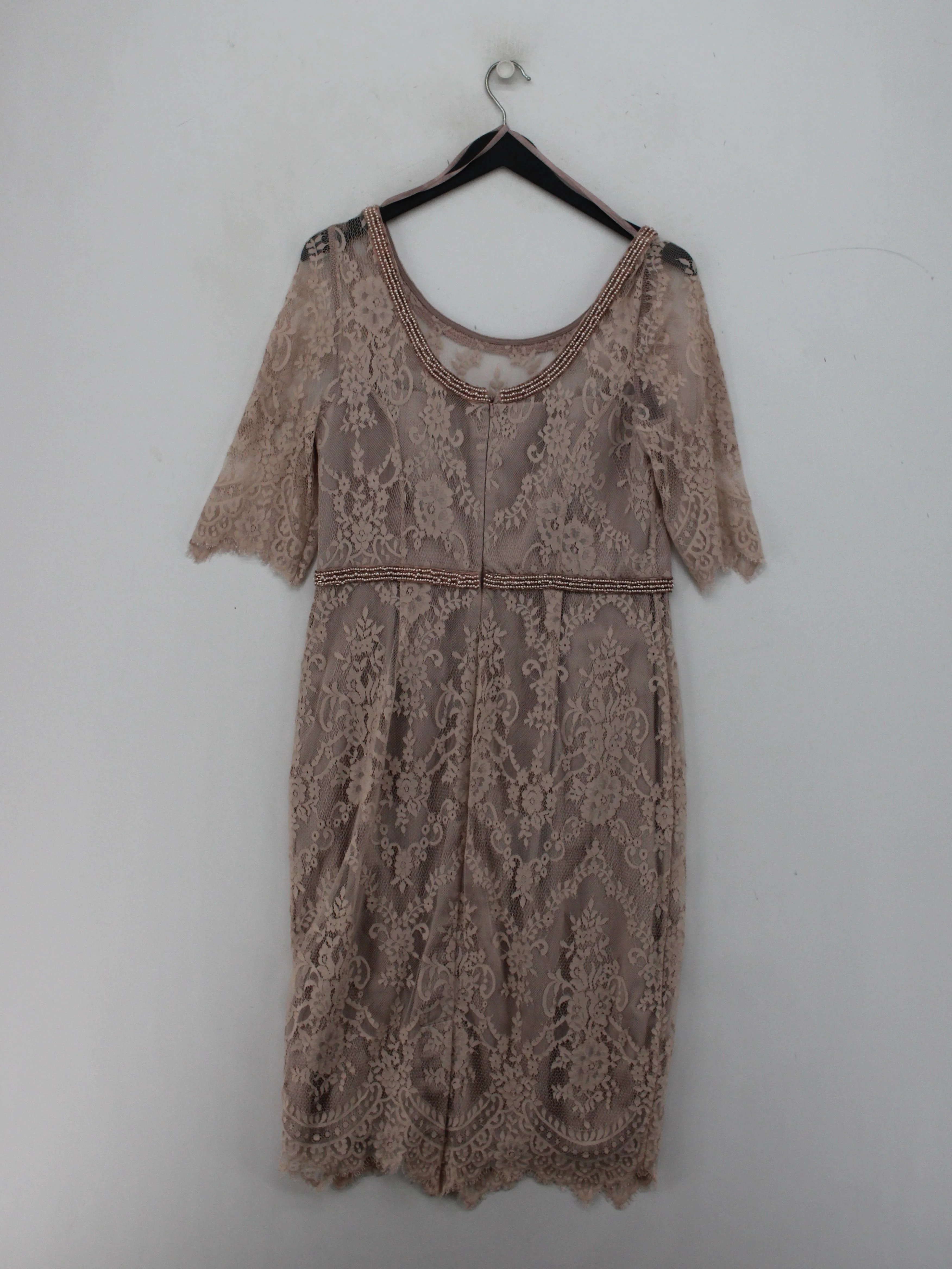 Monsoon Bodycon Mini Dress UK14 in Tan - Image 2
