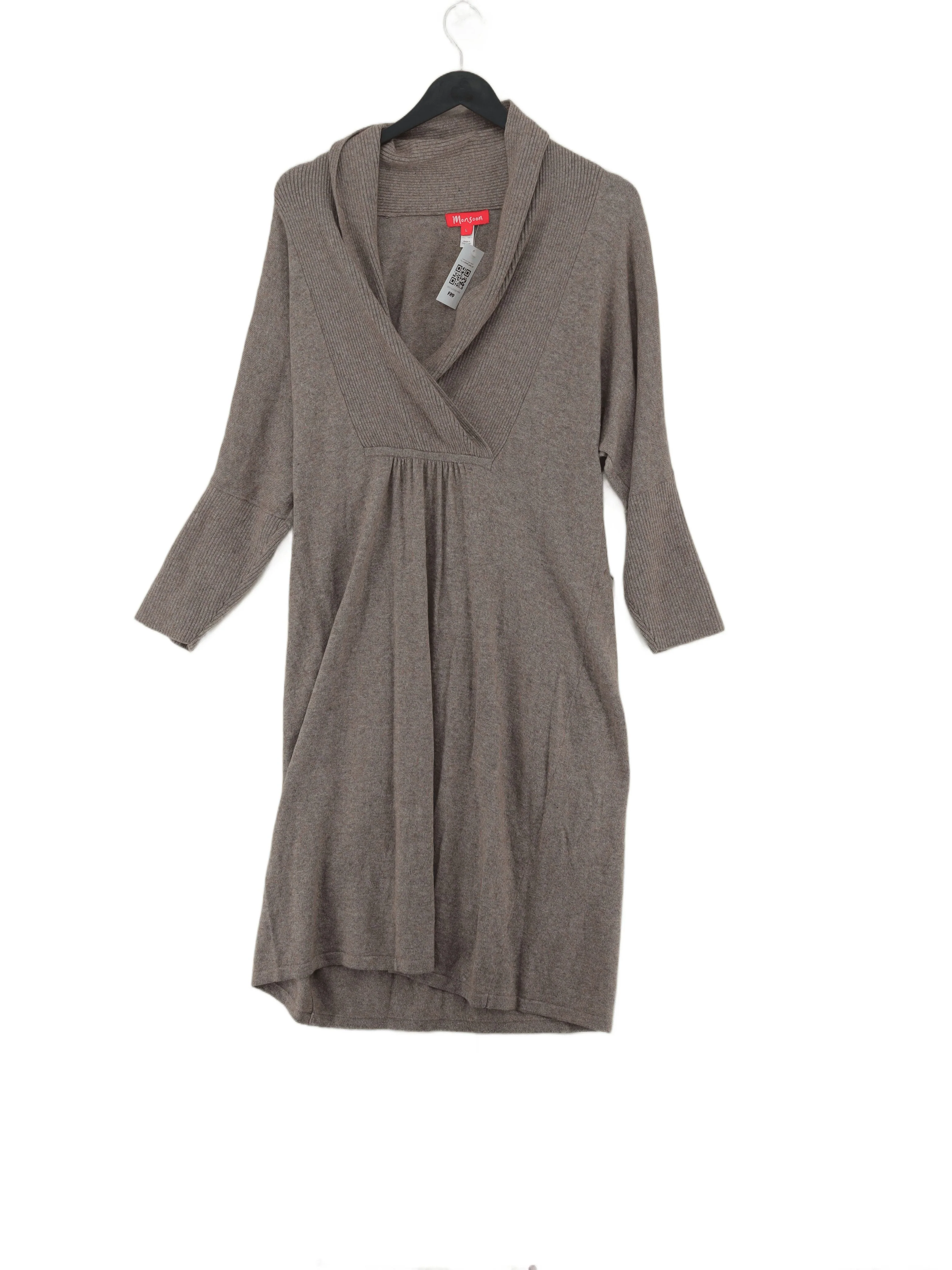 Monsoon Jumper Midi Dress L in Brown