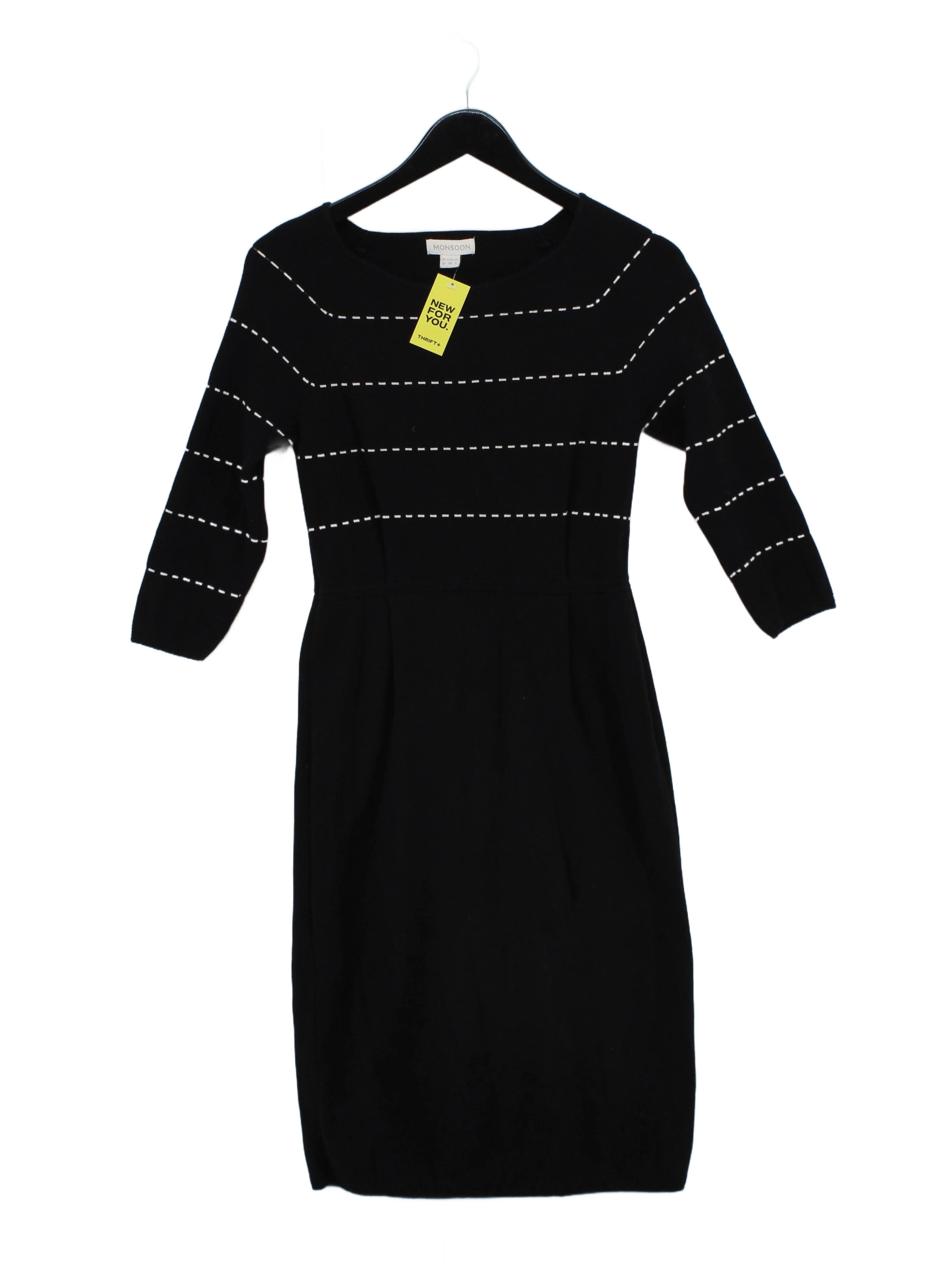 Monsoon Jumper Midi Dress UK10 in Black