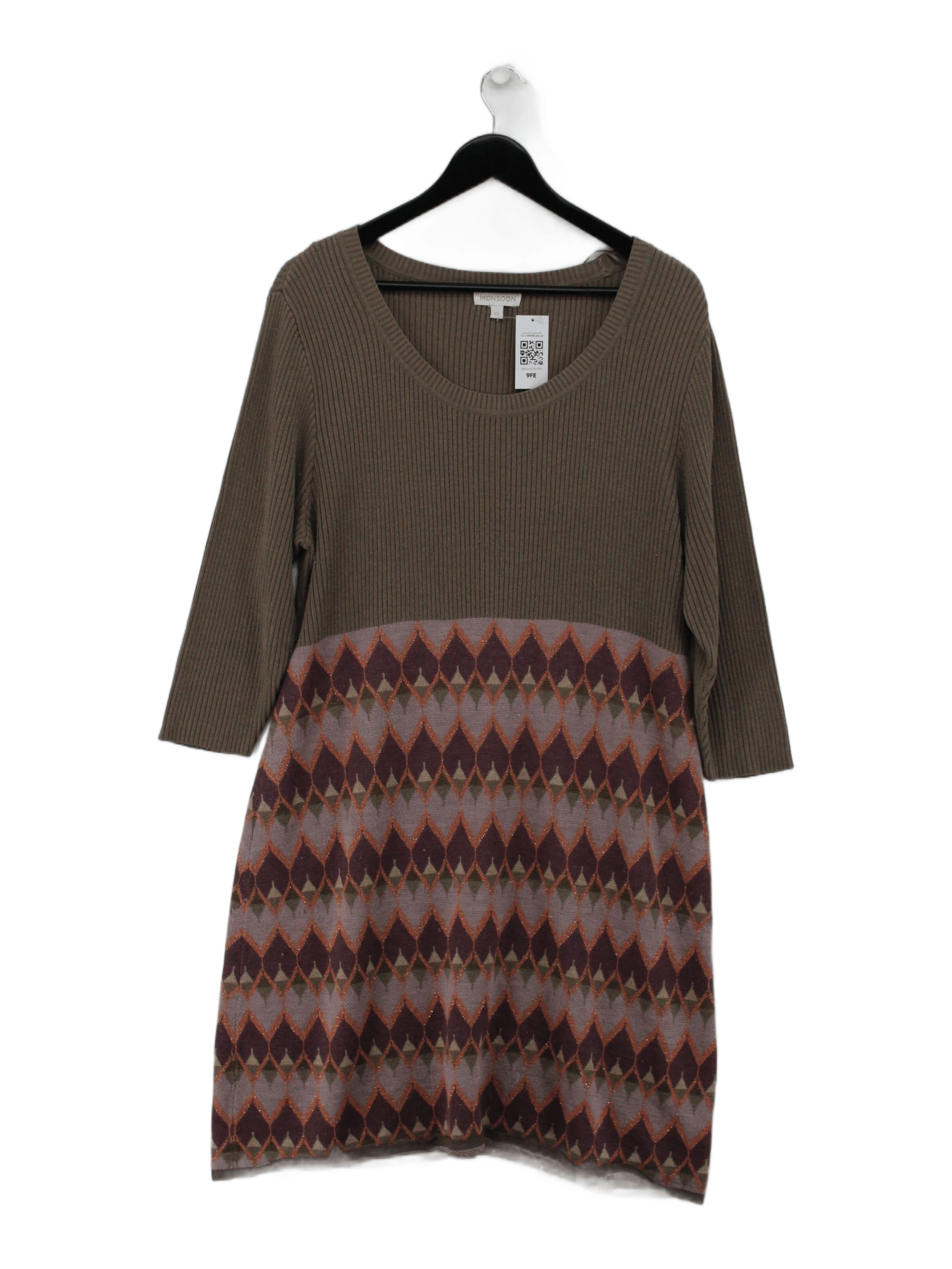 Monsoon Jumper Midi Dress XXL in Brown