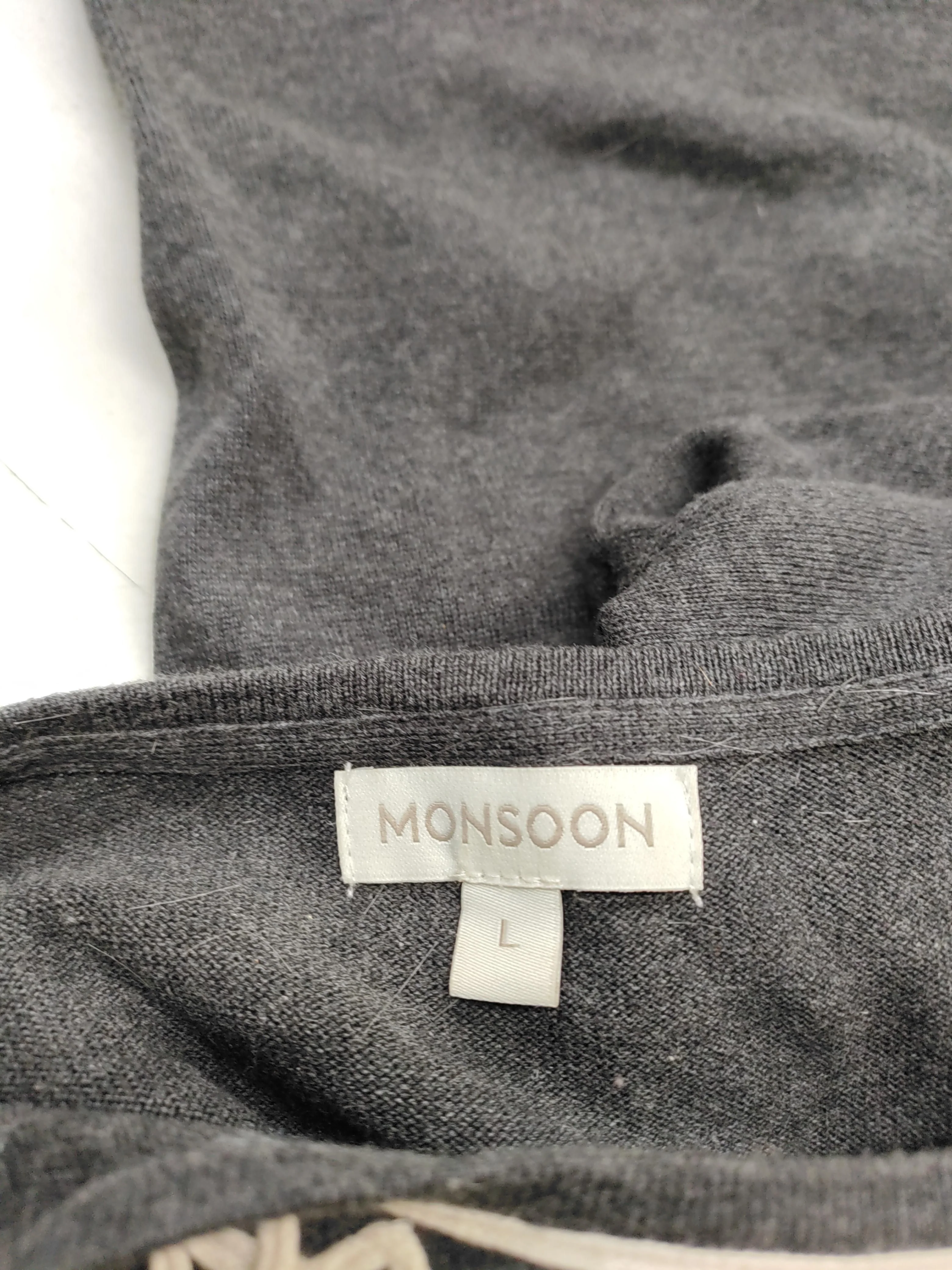 Monsoon Jumper Mini Dress L in Grey - Image 5