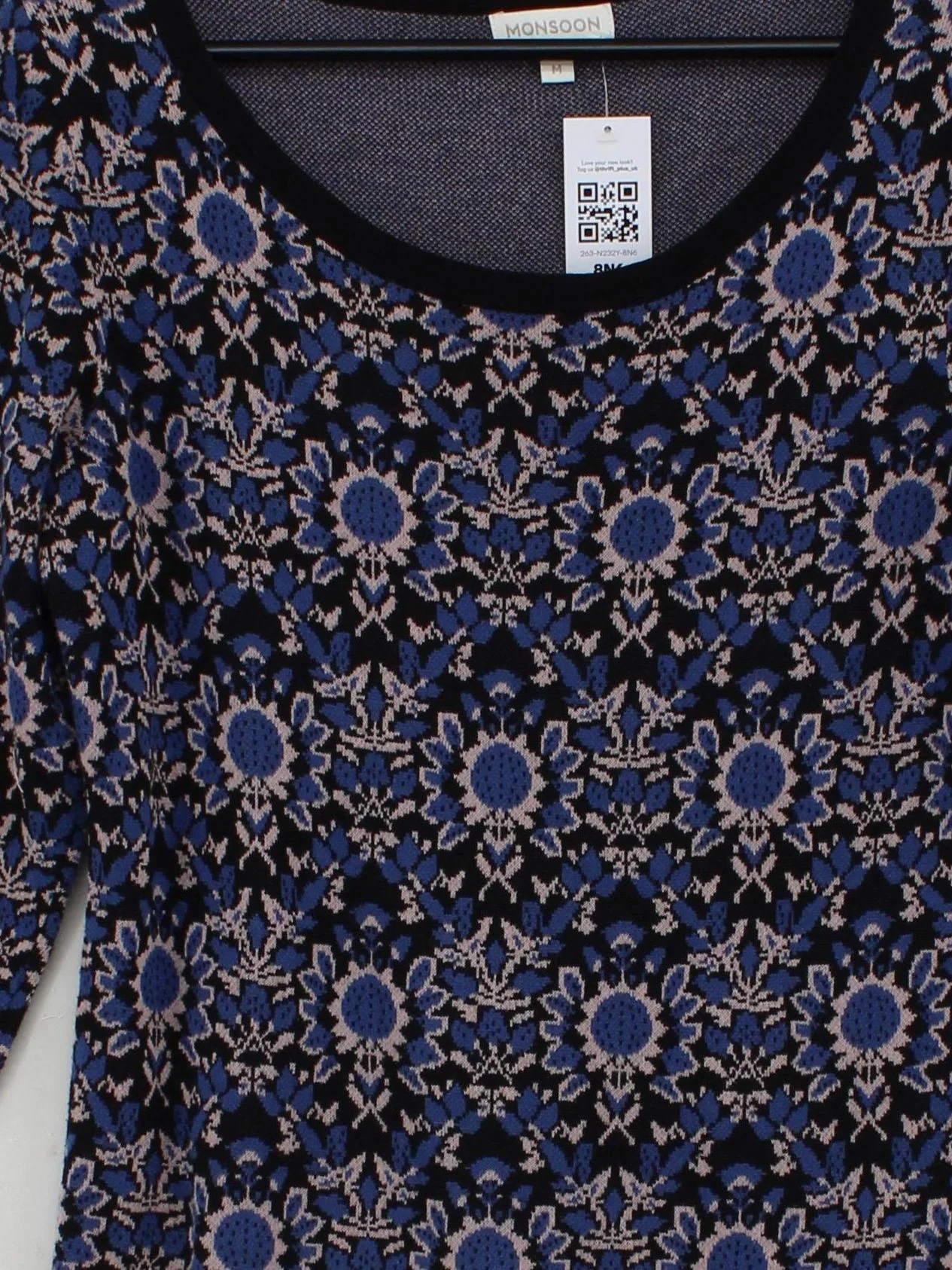 Monsoon Jumper Mini Dress M in Multi - Image 3