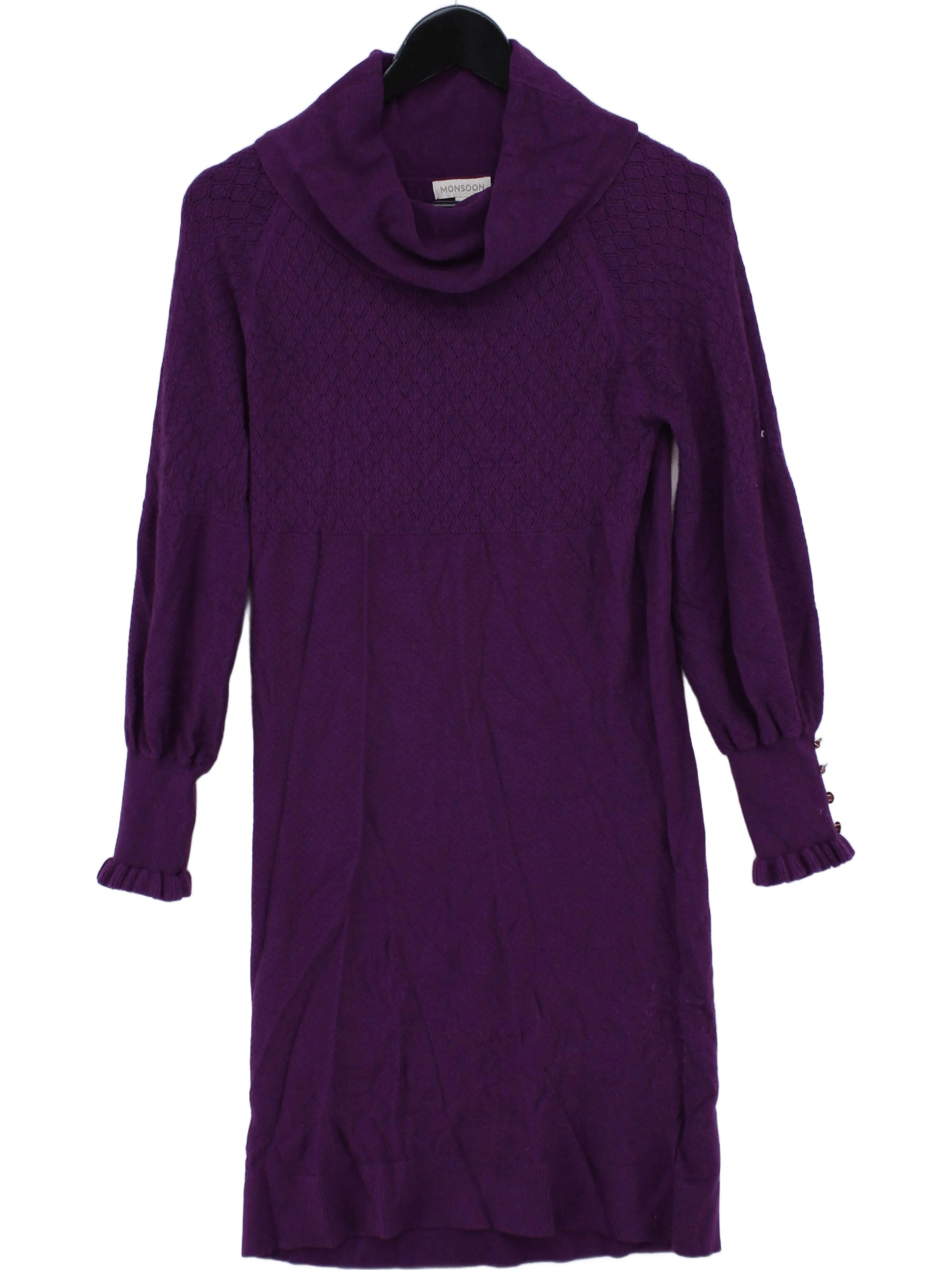 Monsoon Jumper Mini Dress S in Purple