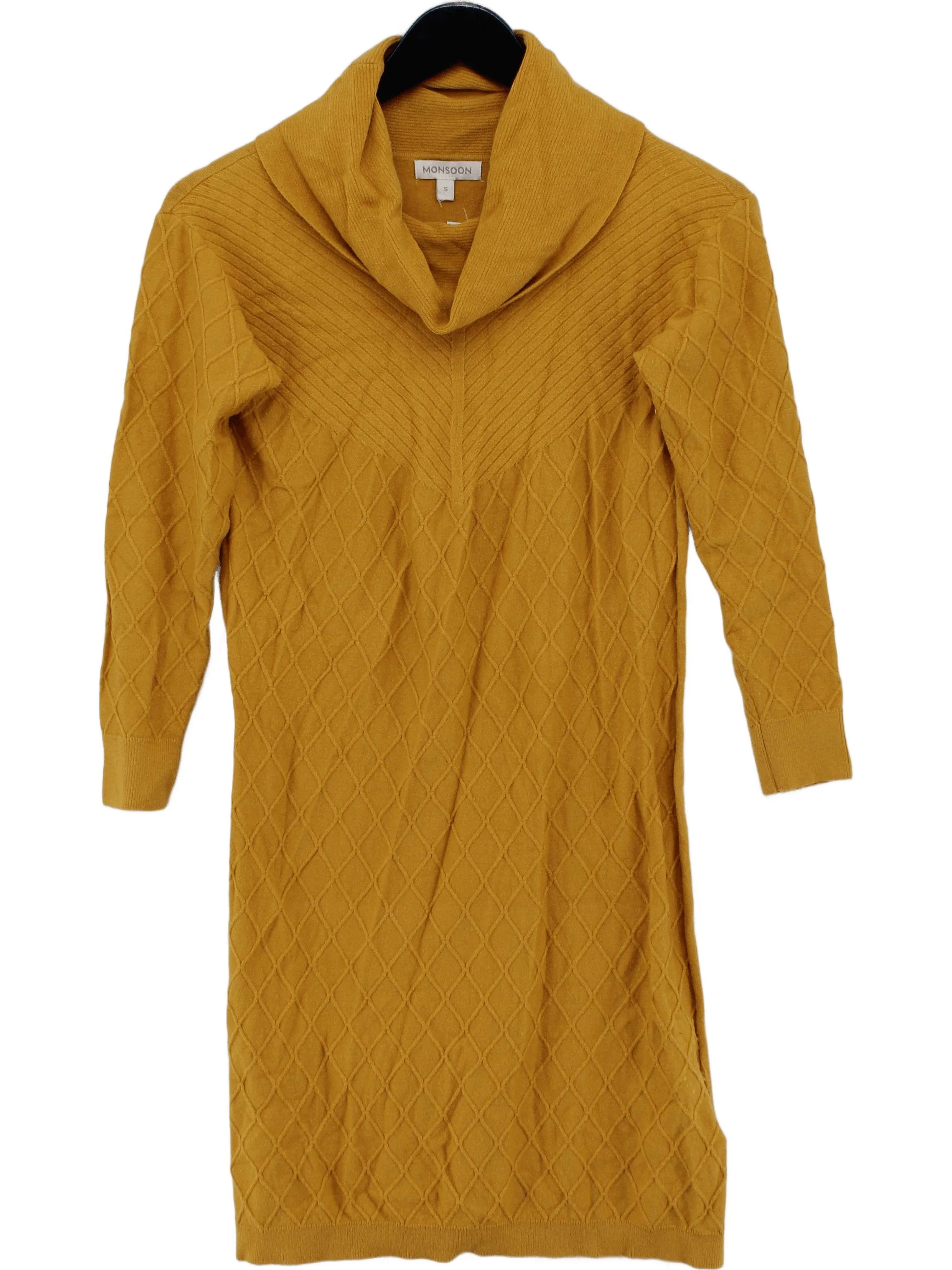 Monsoon Jumper Mini Dress S in Yellow