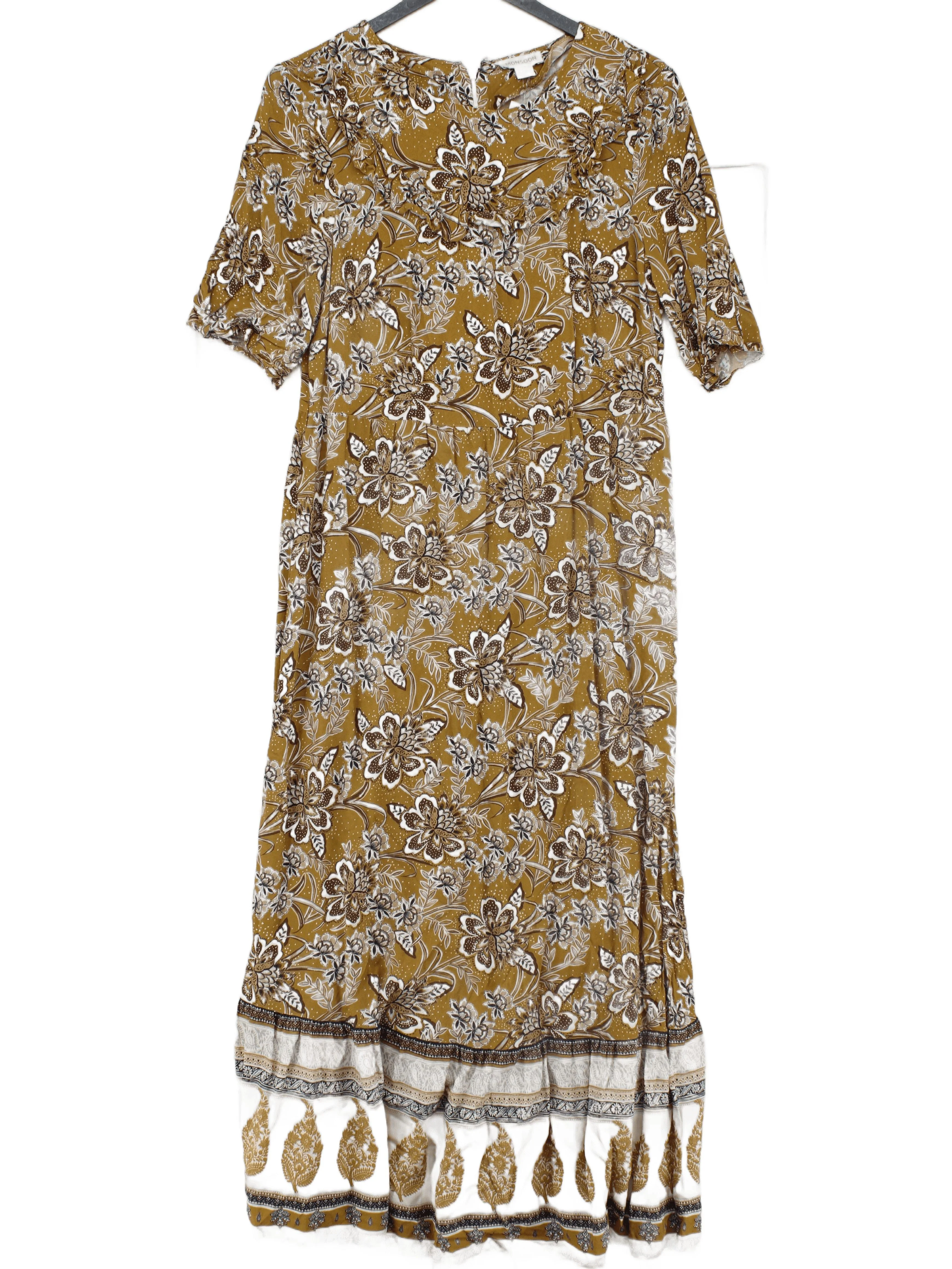 Monsoon Maxi Dress UK14 in Yellow