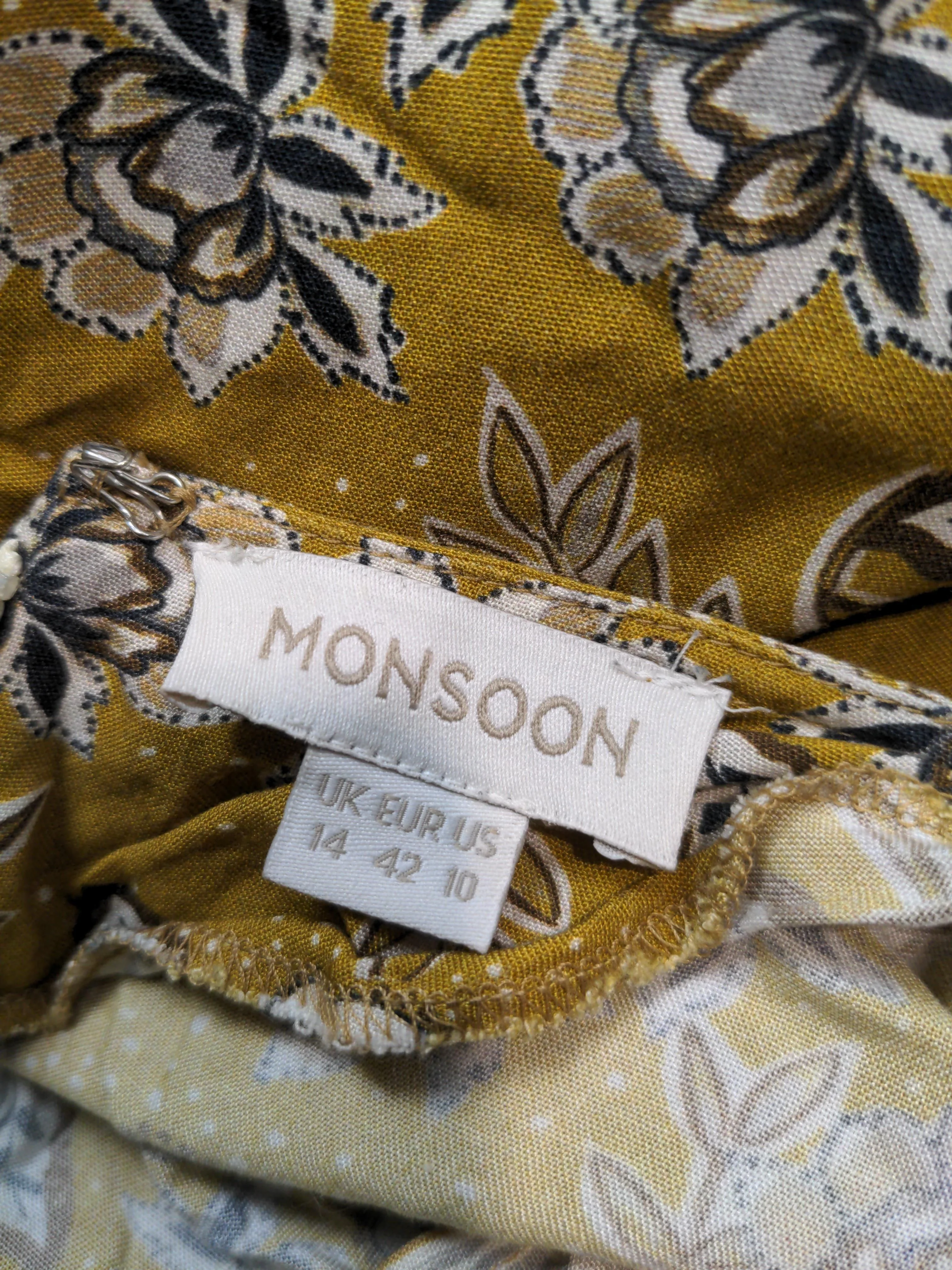 Monsoon Maxi Dress UK14 in Yellow - Image 5