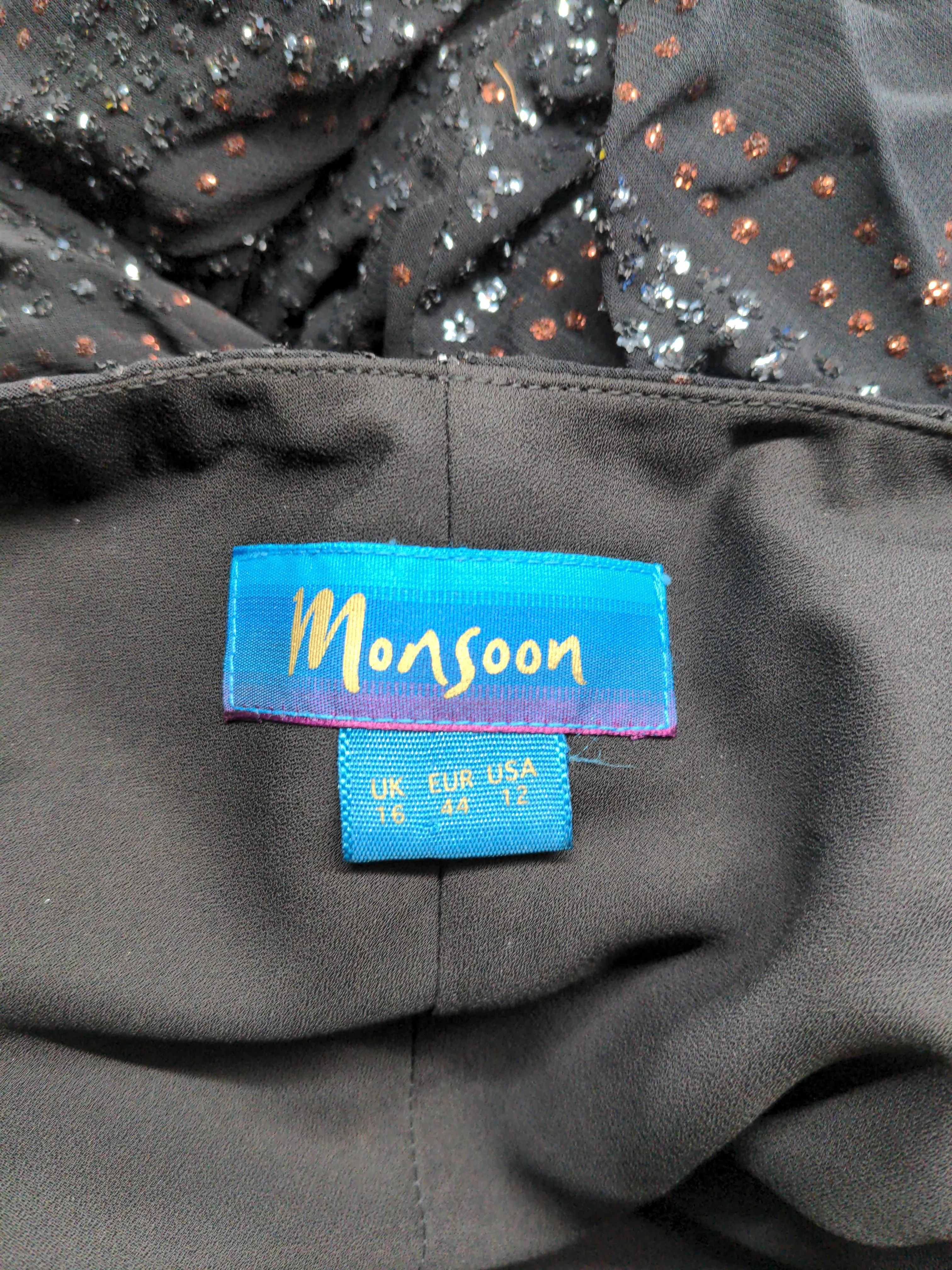 Monsoon Maxi Dress UK16 in Black - Image 5