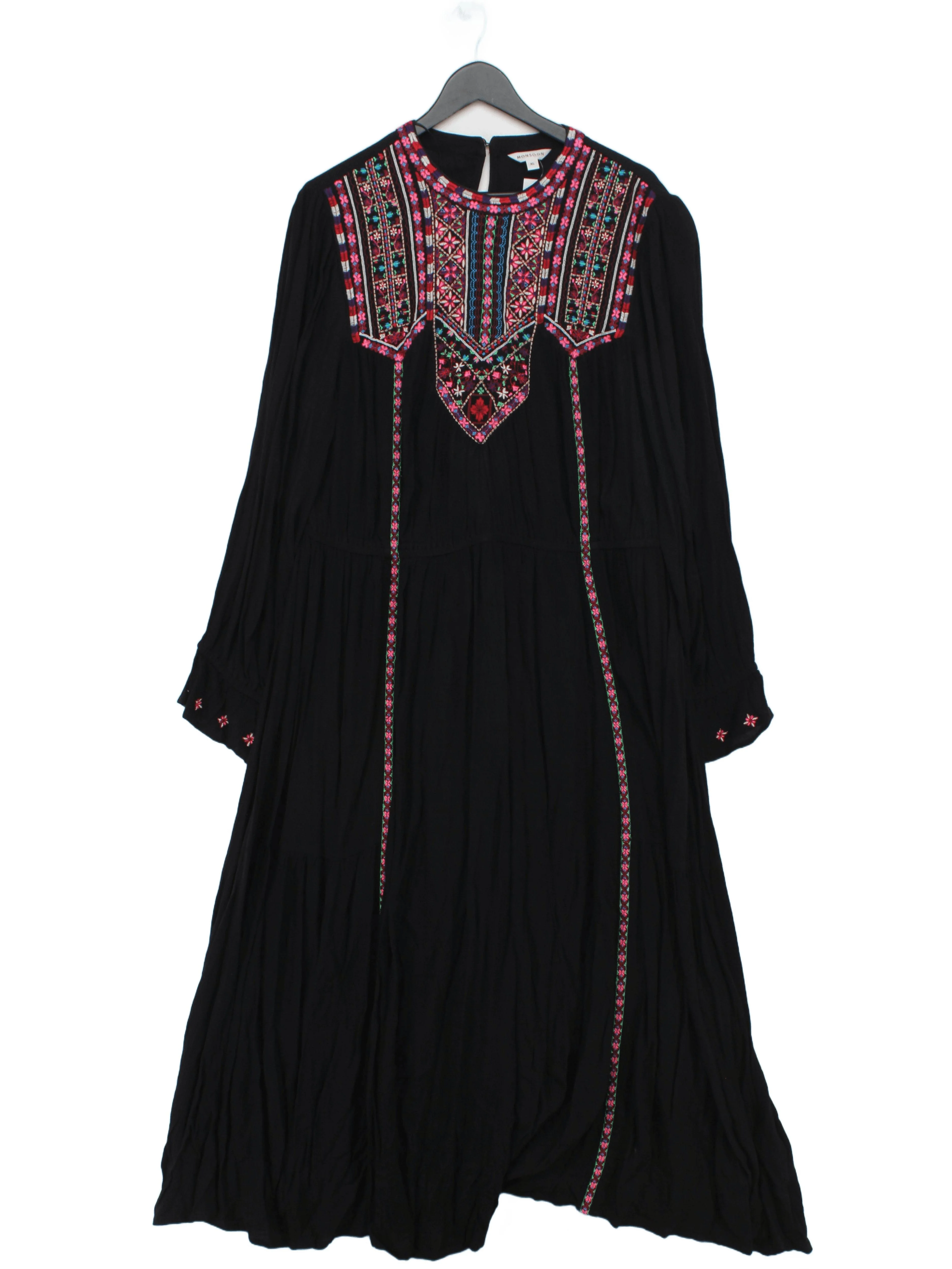 Monsoon Maxi Dress XL in Black