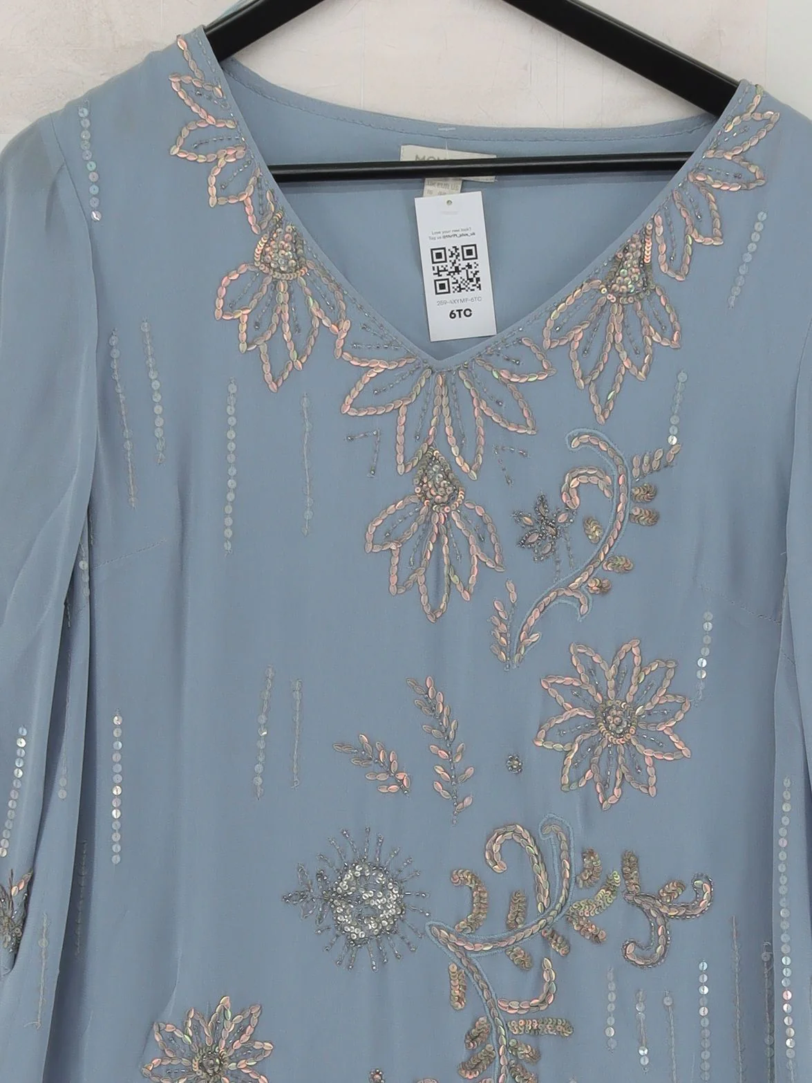 Monsoon Mini Dress in Blue - Image 3