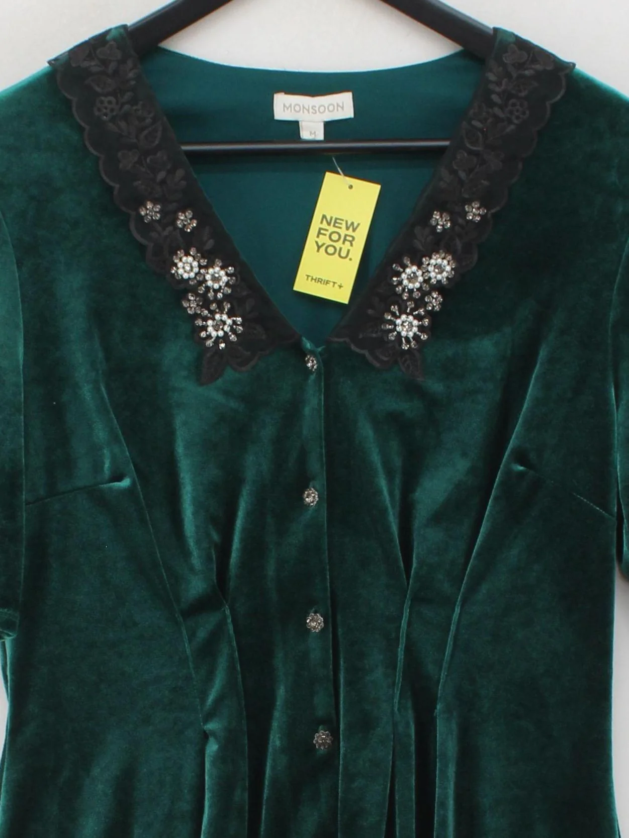 Monsoon Mini Dress M in Green - Image 3