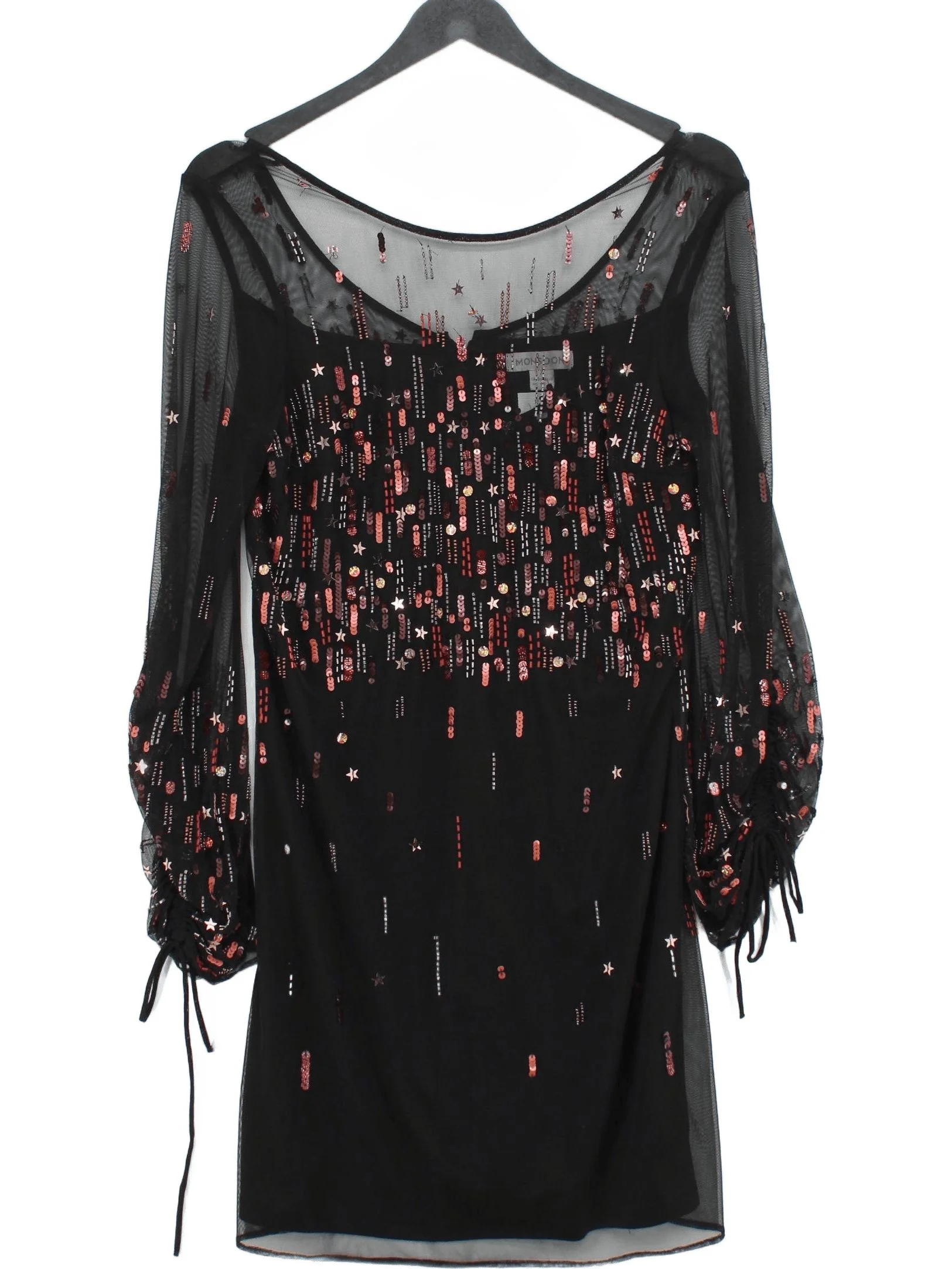 Monsoon Mini Dress UK10 in Black