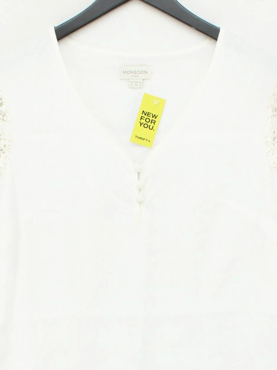 Monsoon Mini Dress UK12 in White - Image 3