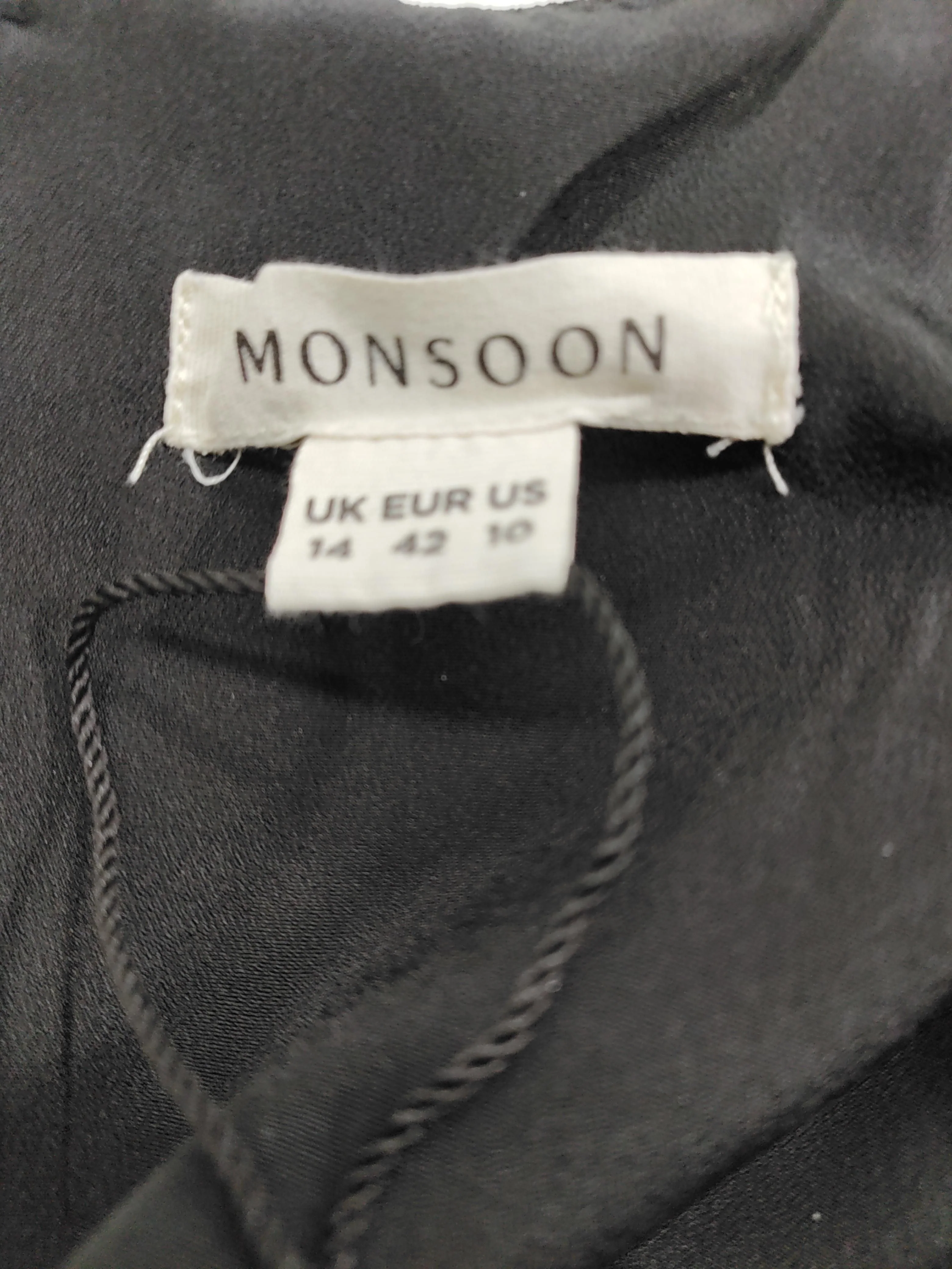 Monsoon Mini Dress UK14 in Black - Image 5