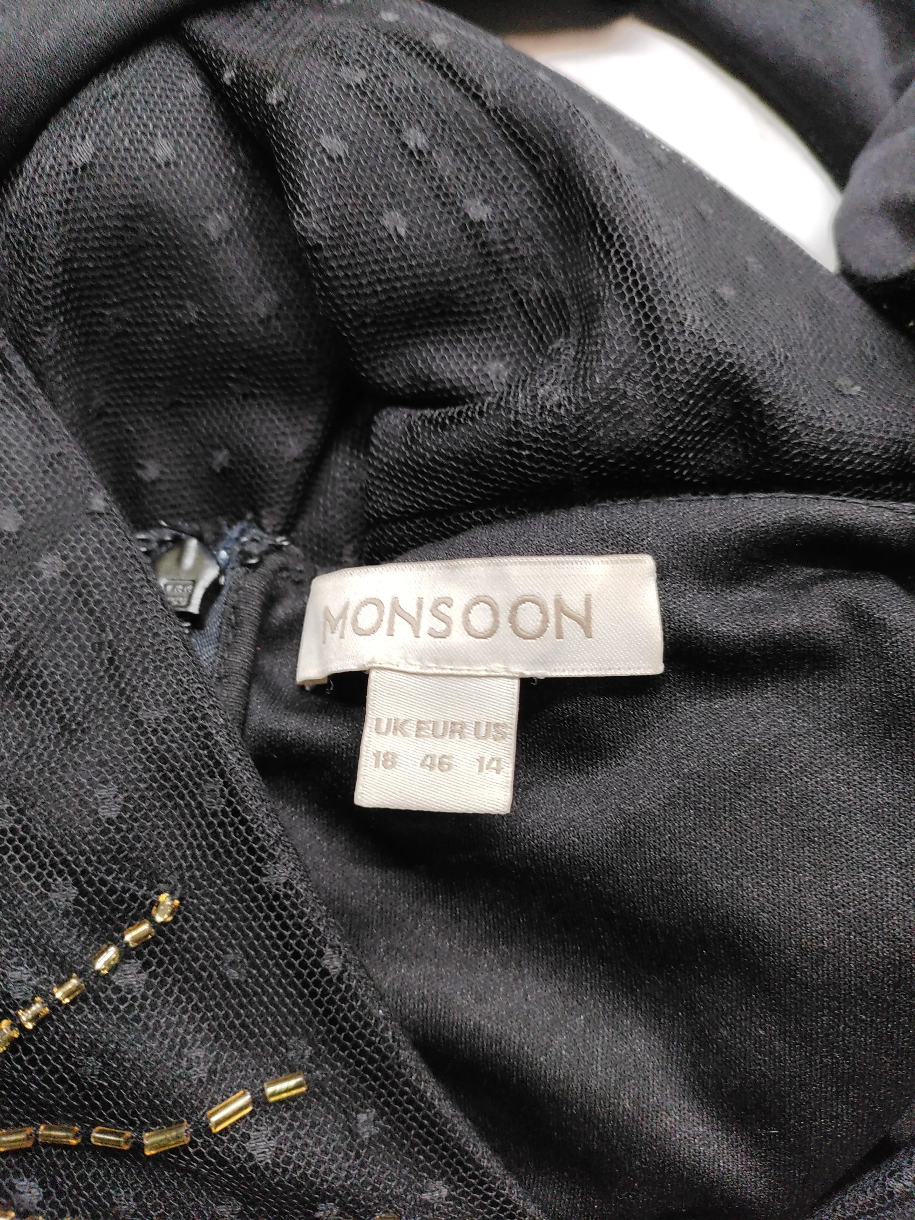 Monsoon Mini Dress UK18 in Black - Image 5