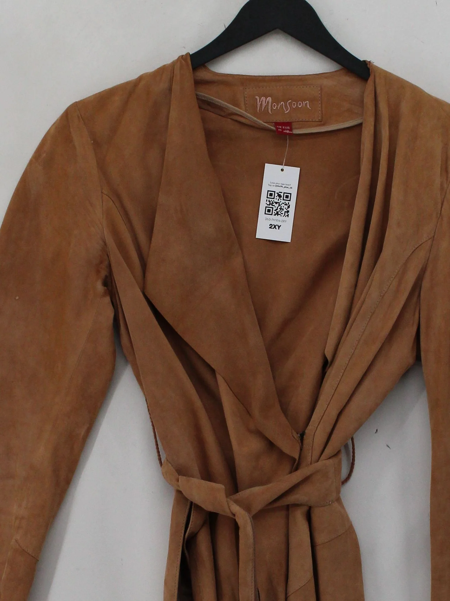 Monsoon Overcoat jacket tan - Image 3