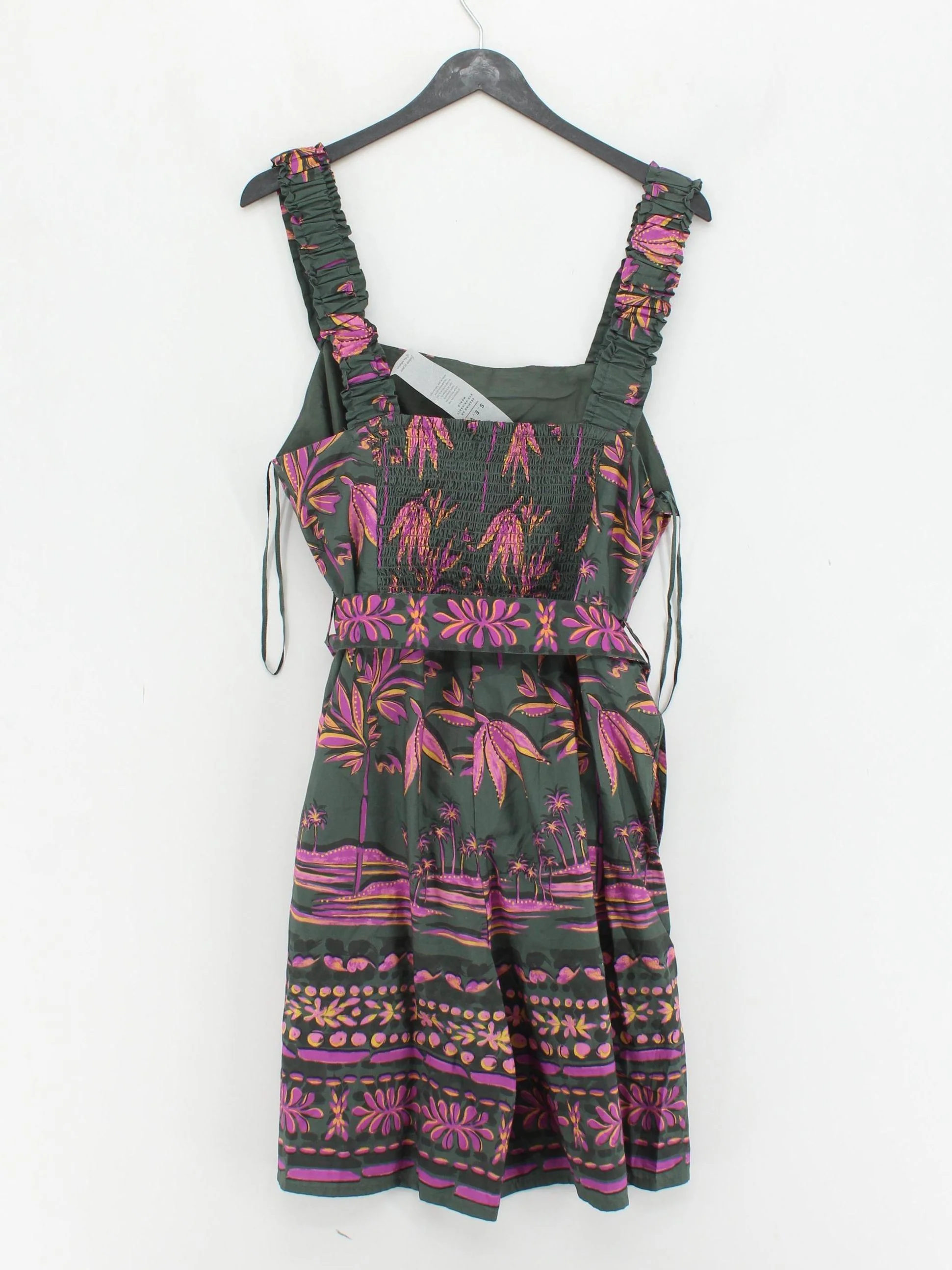 Monsoon Pinafore/Dungaree Mini Dress UK12 in Multi - Image 2