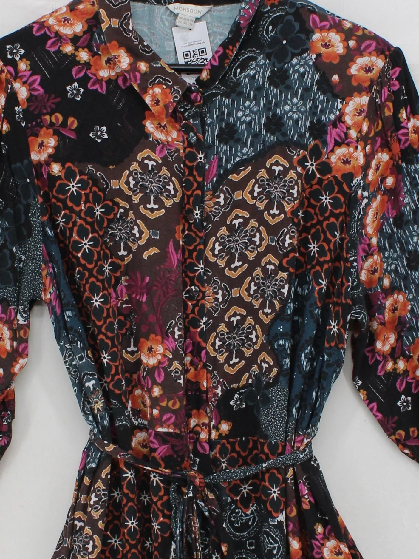 Monsoon Shirt Midi Dress in Multi - Image 3