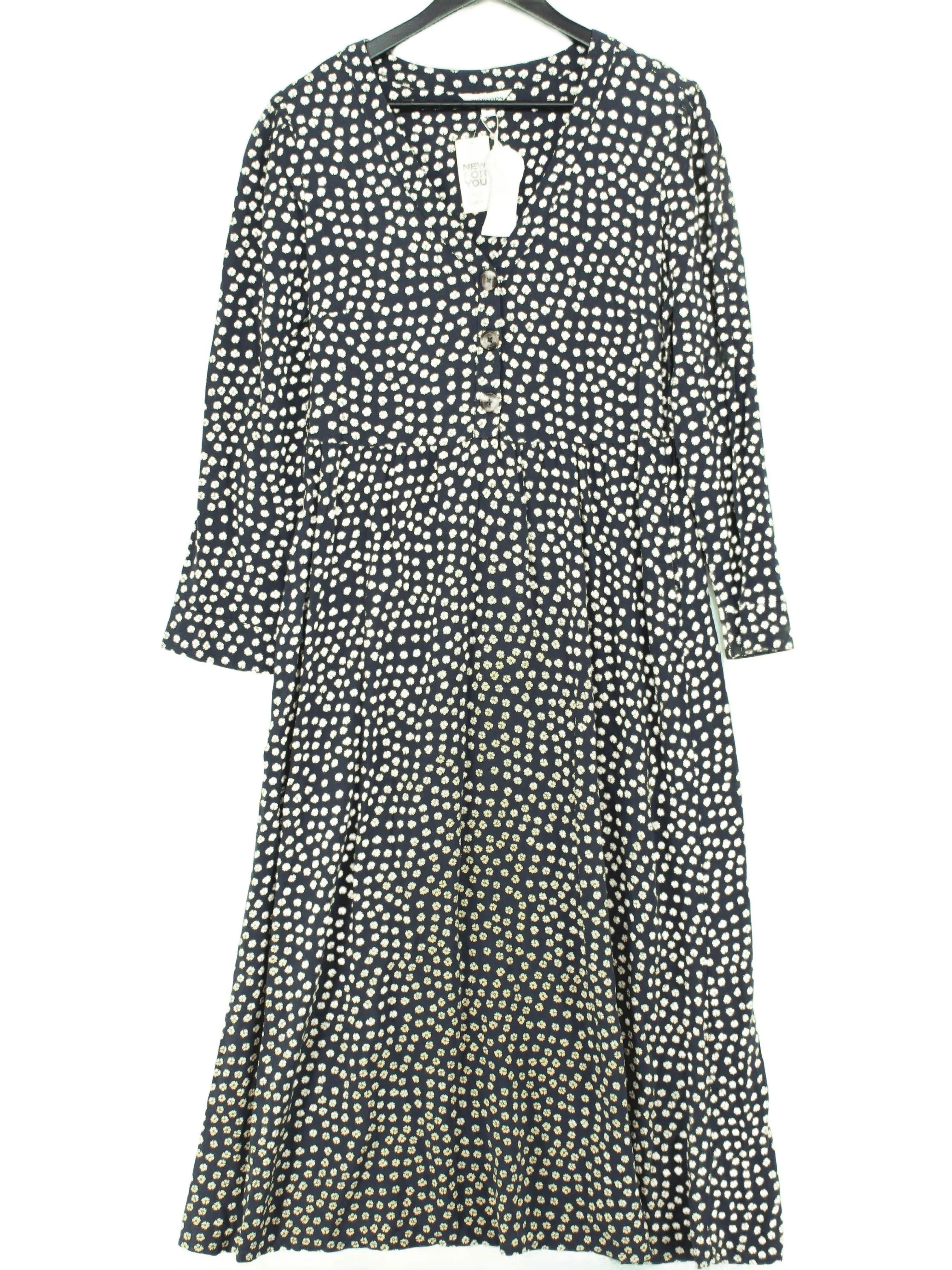 Monsoon Shirt Midi Dress M in Blue