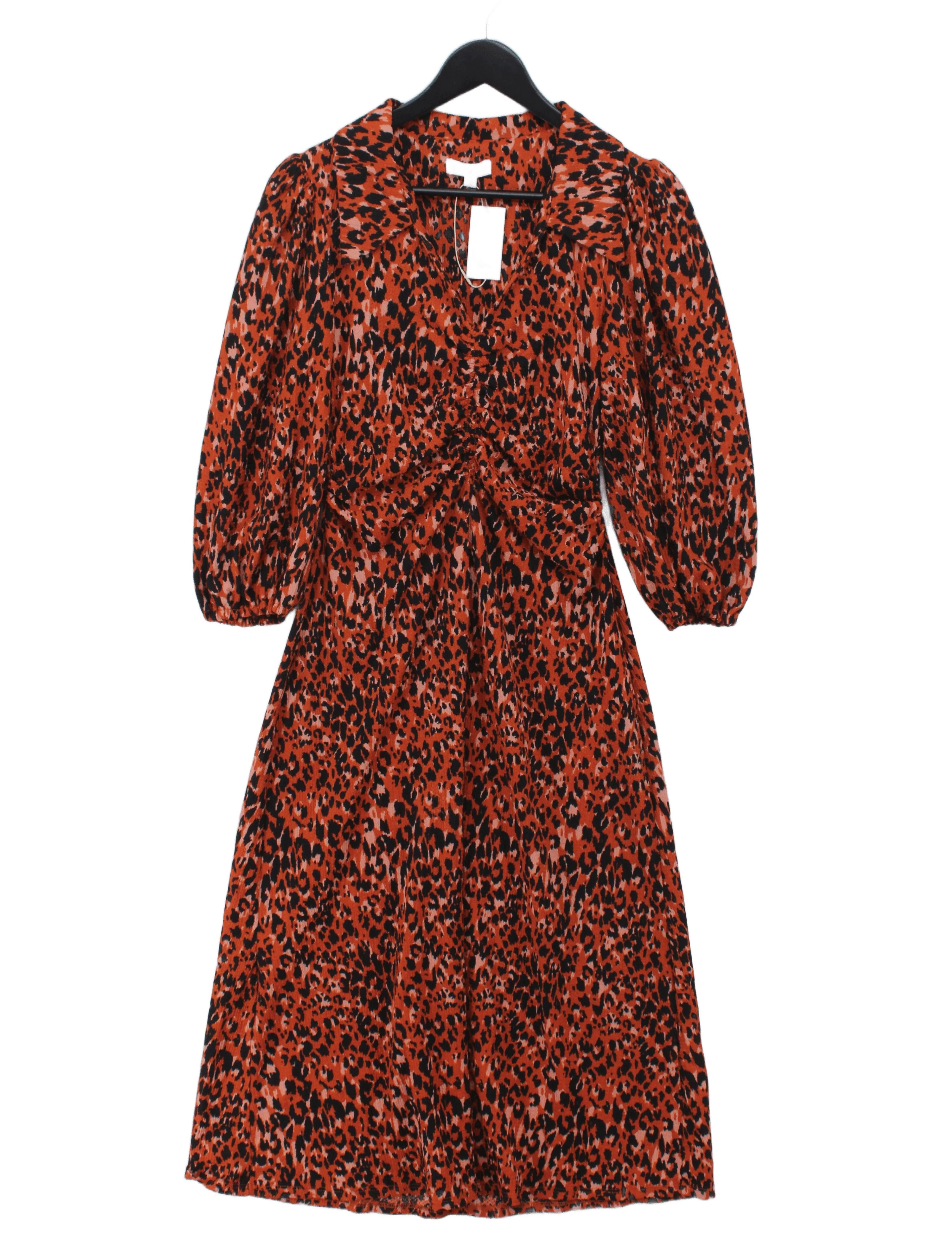 Monsoon Shirt Midi Dress S in Orange