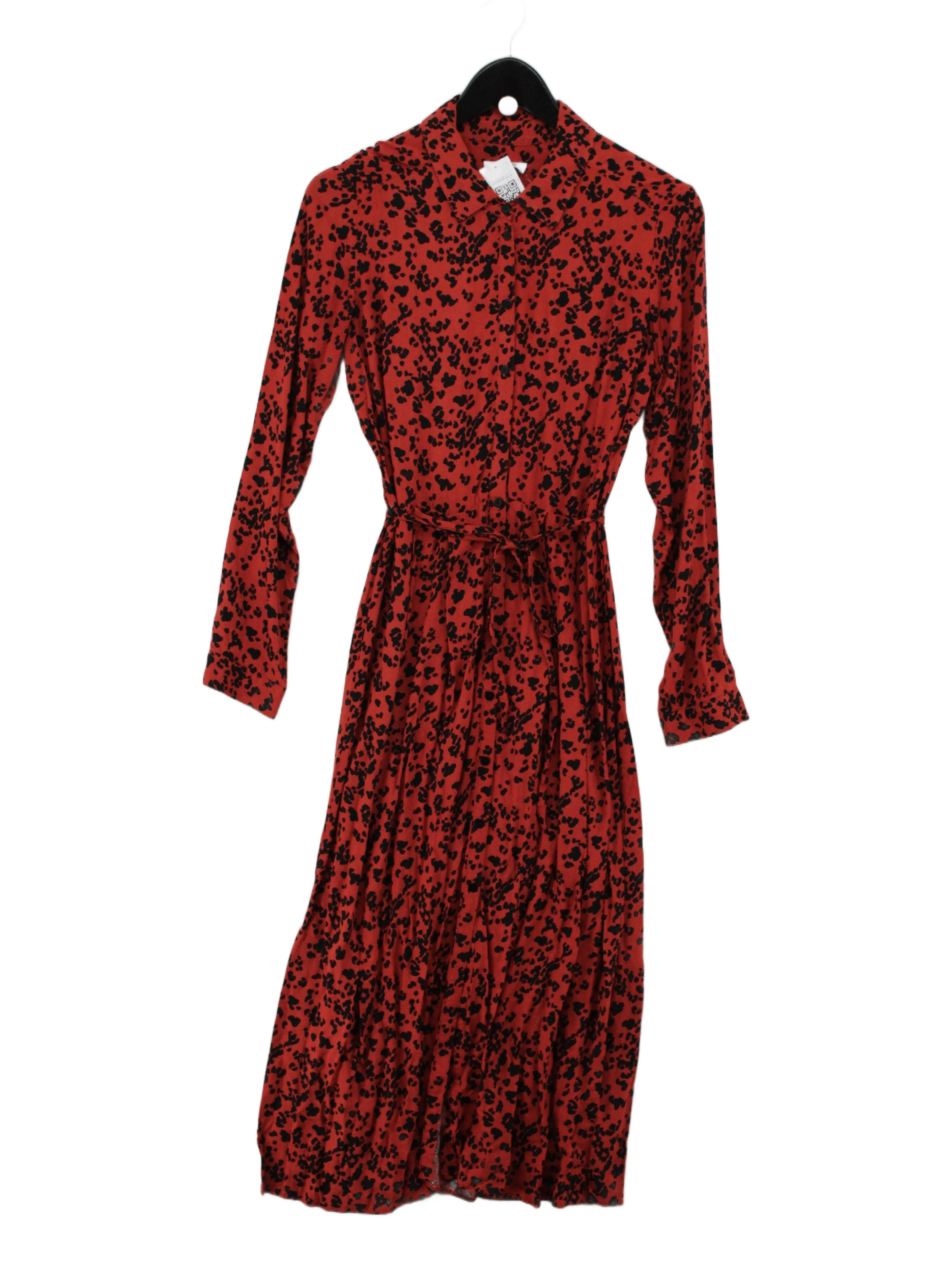 Monsoon Shirt Midi Dress UK10 in Red