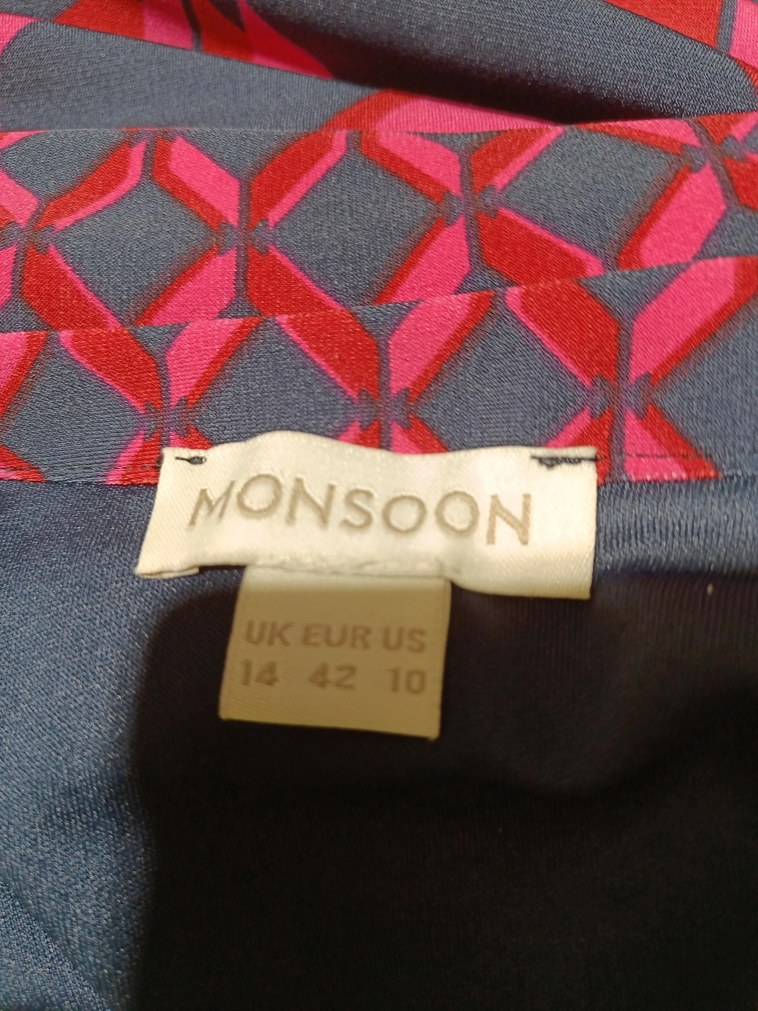 Monsoon Shirt Midi Dress UK14 in Multi - Image 5