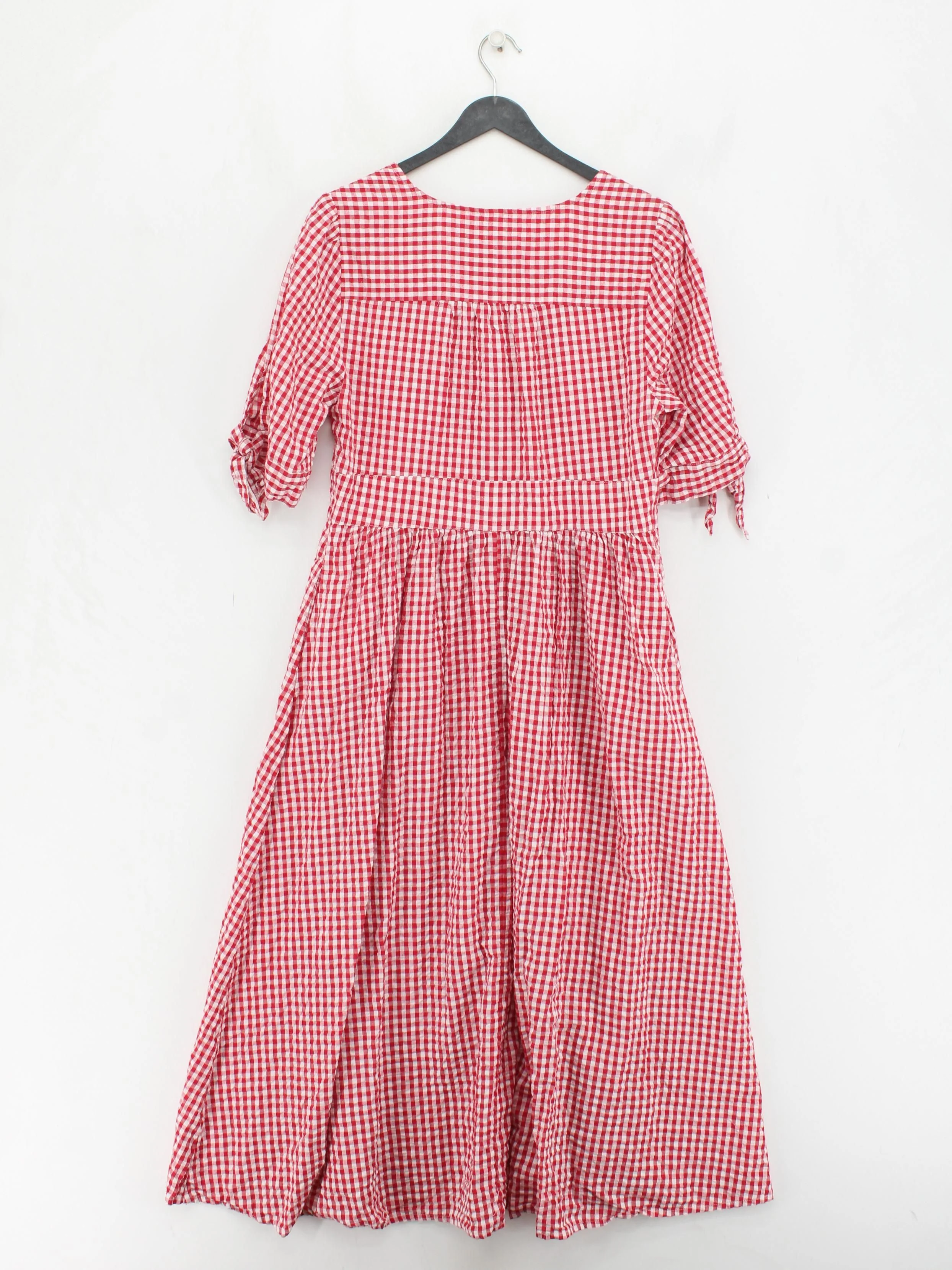 Monsoon Shirt Midi Dress UK14 in Red - Image 2