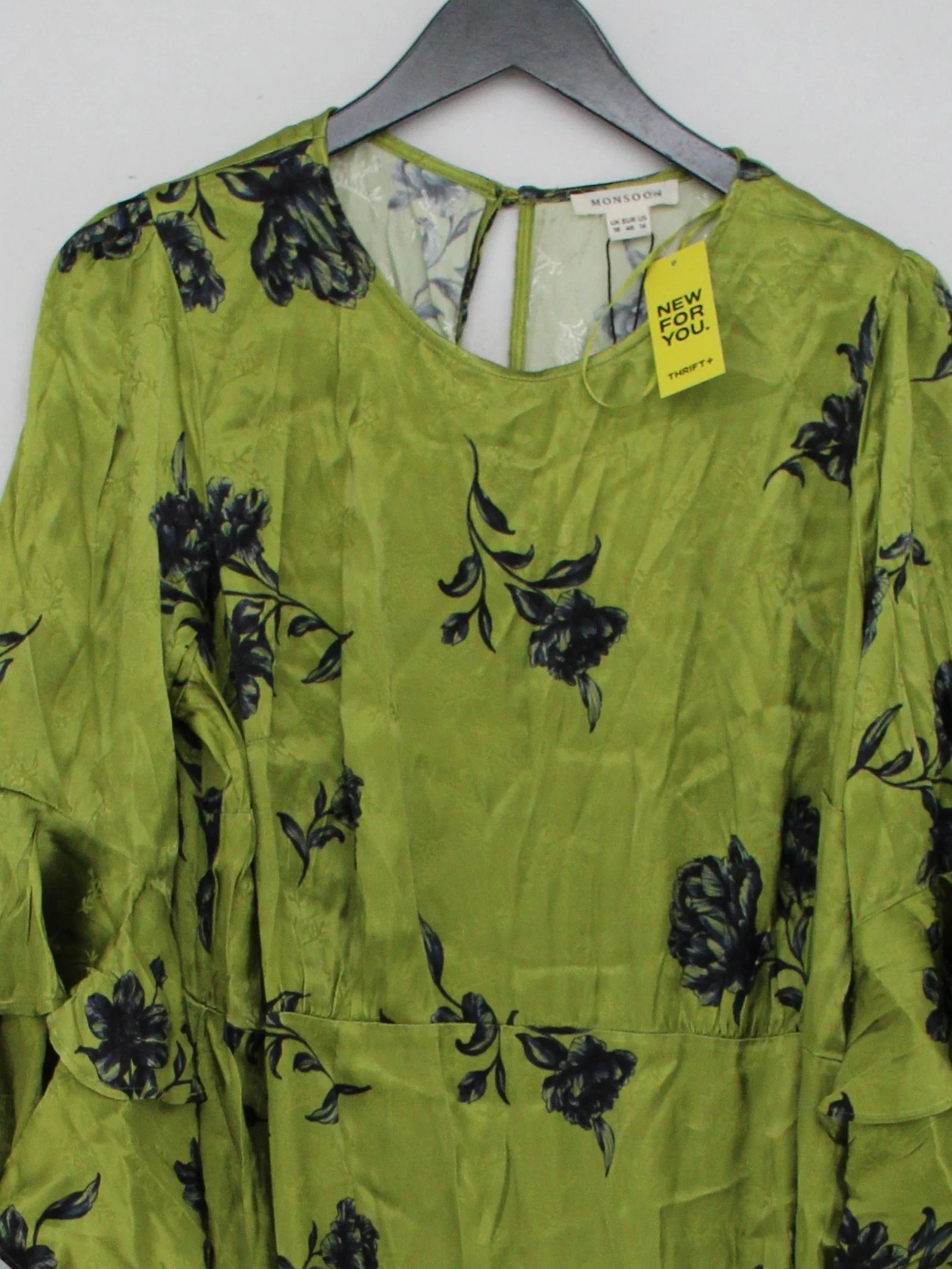 Monsoon Shirt Midi Dress UK18 in Green - Image 3
