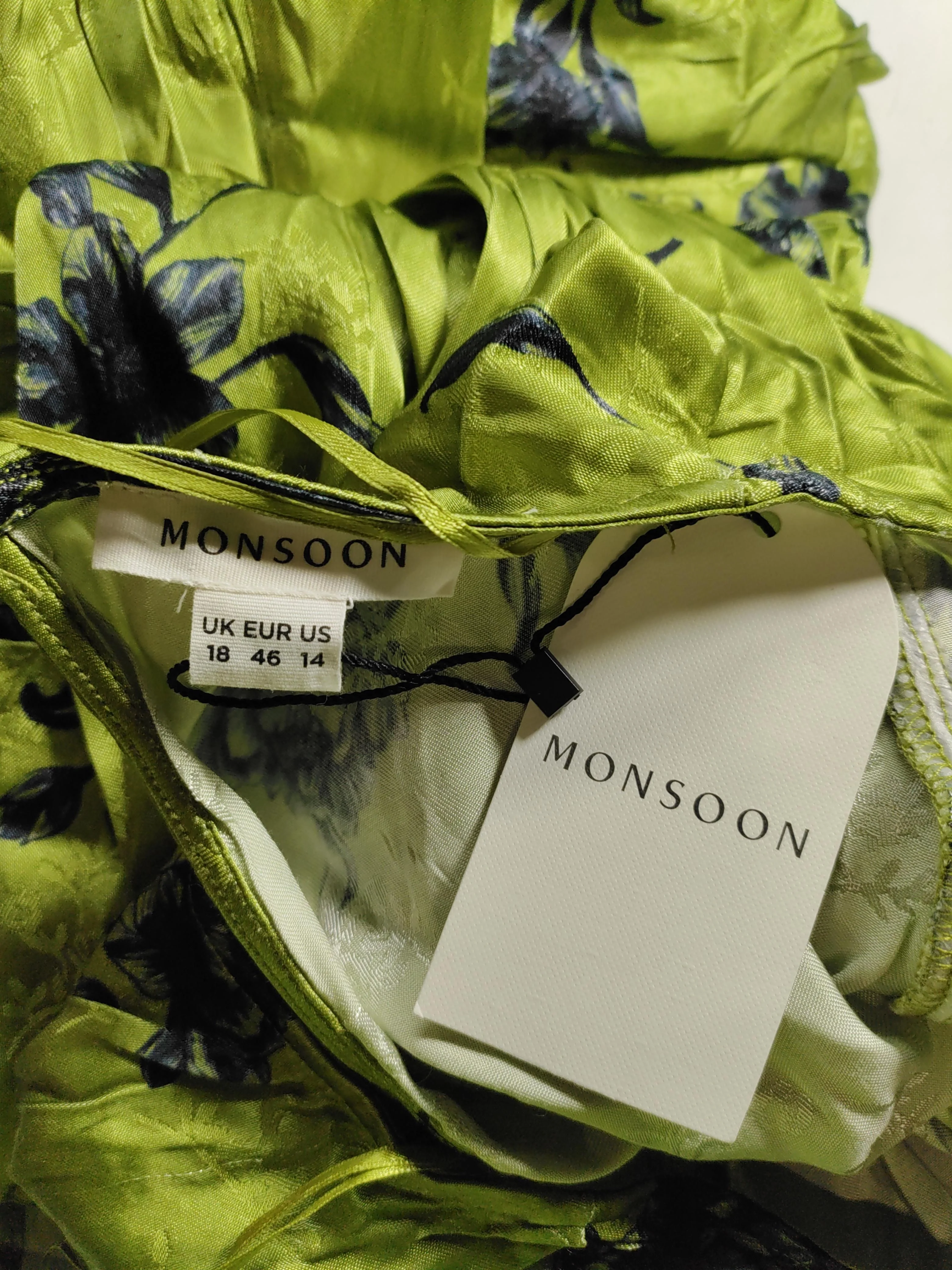 Monsoon Shirt Midi Dress UK18 in Green - Image 5