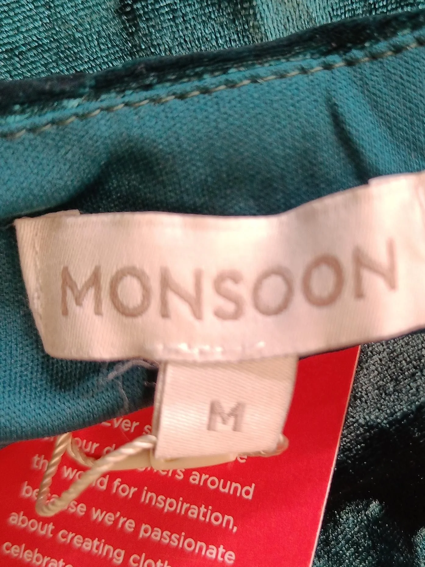 Monsoon Shirt Mini Dress M in Green - Image 5