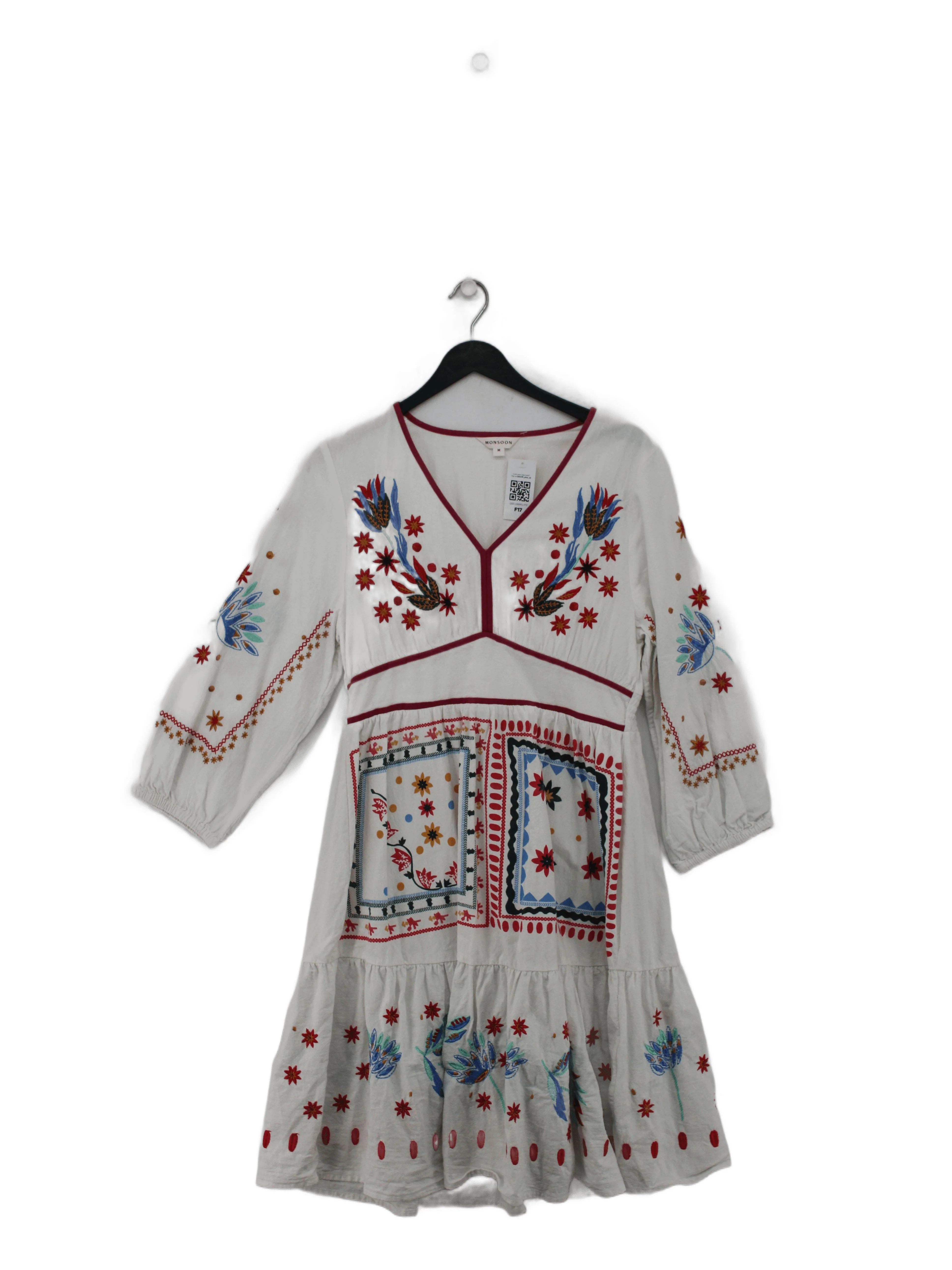 Monsoon Shirt Mini Dress M in White