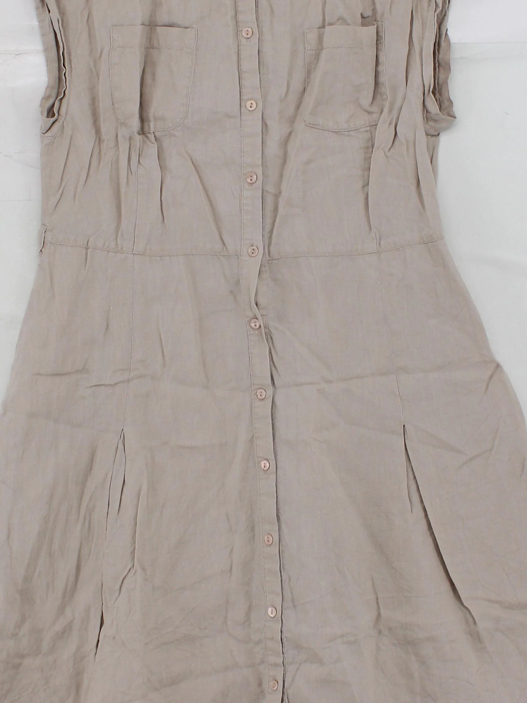 Monsoon Shirt Mini Dress UK14 in Tan - Image 3