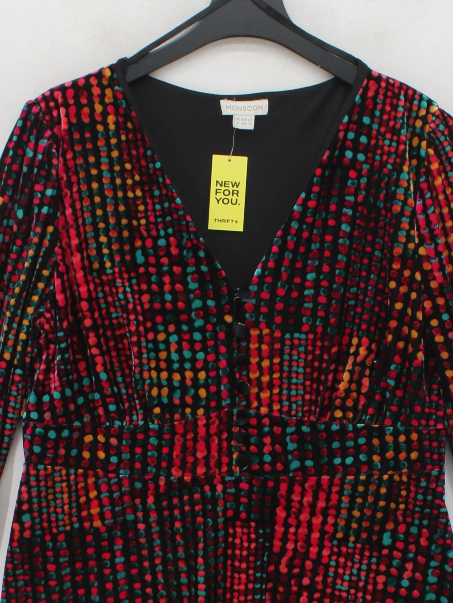 Monsoon Shirt Mini Dress UK18 in Multi - Image 3