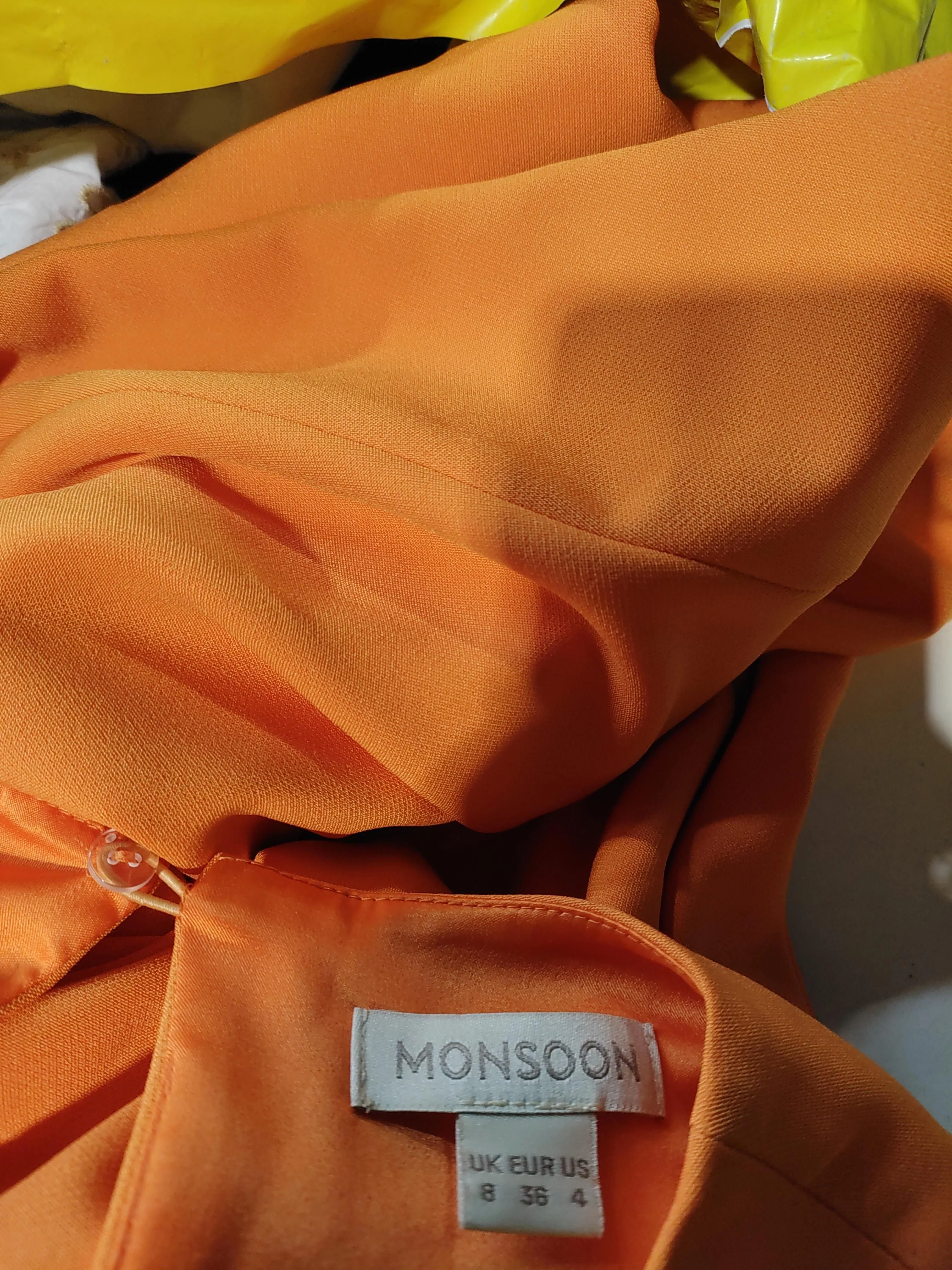 Monsoon Skater Midi Dress UK8 in Orange - Image 5
