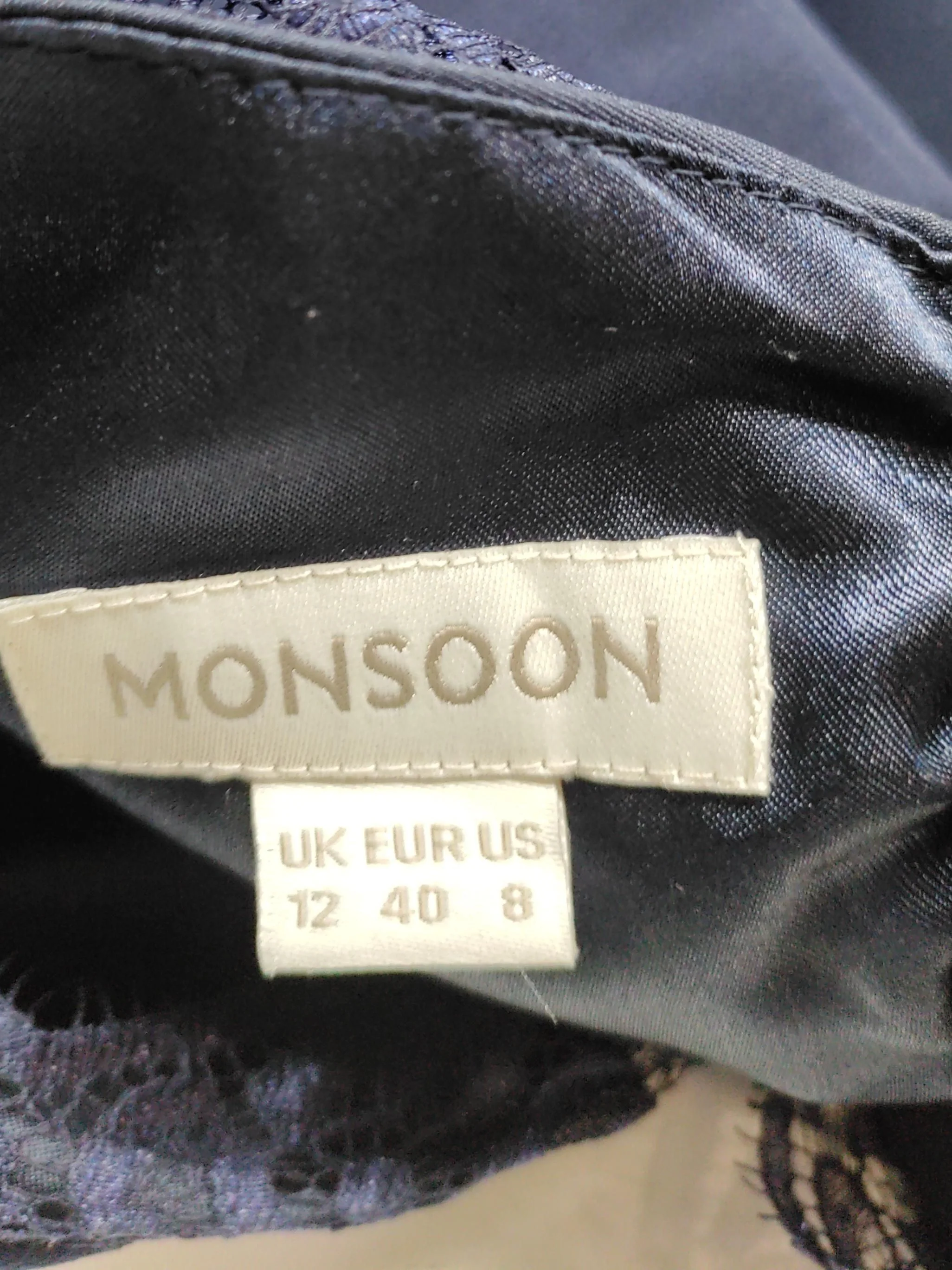 Monsoon Skater Mini Dress UK12 in Blue - Image 5